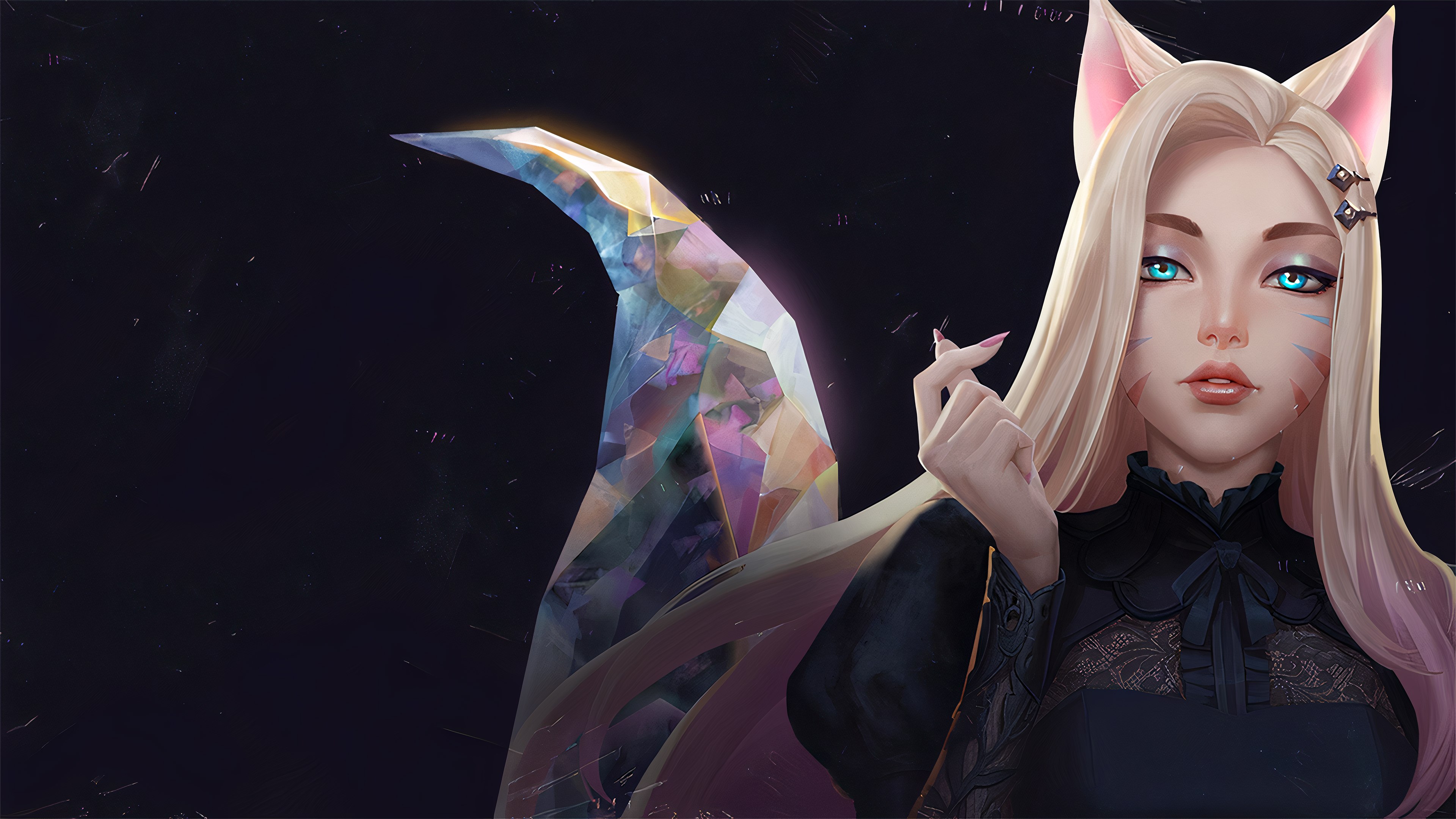 Ahri, KDA, League of Legends, Fondo oscuro
