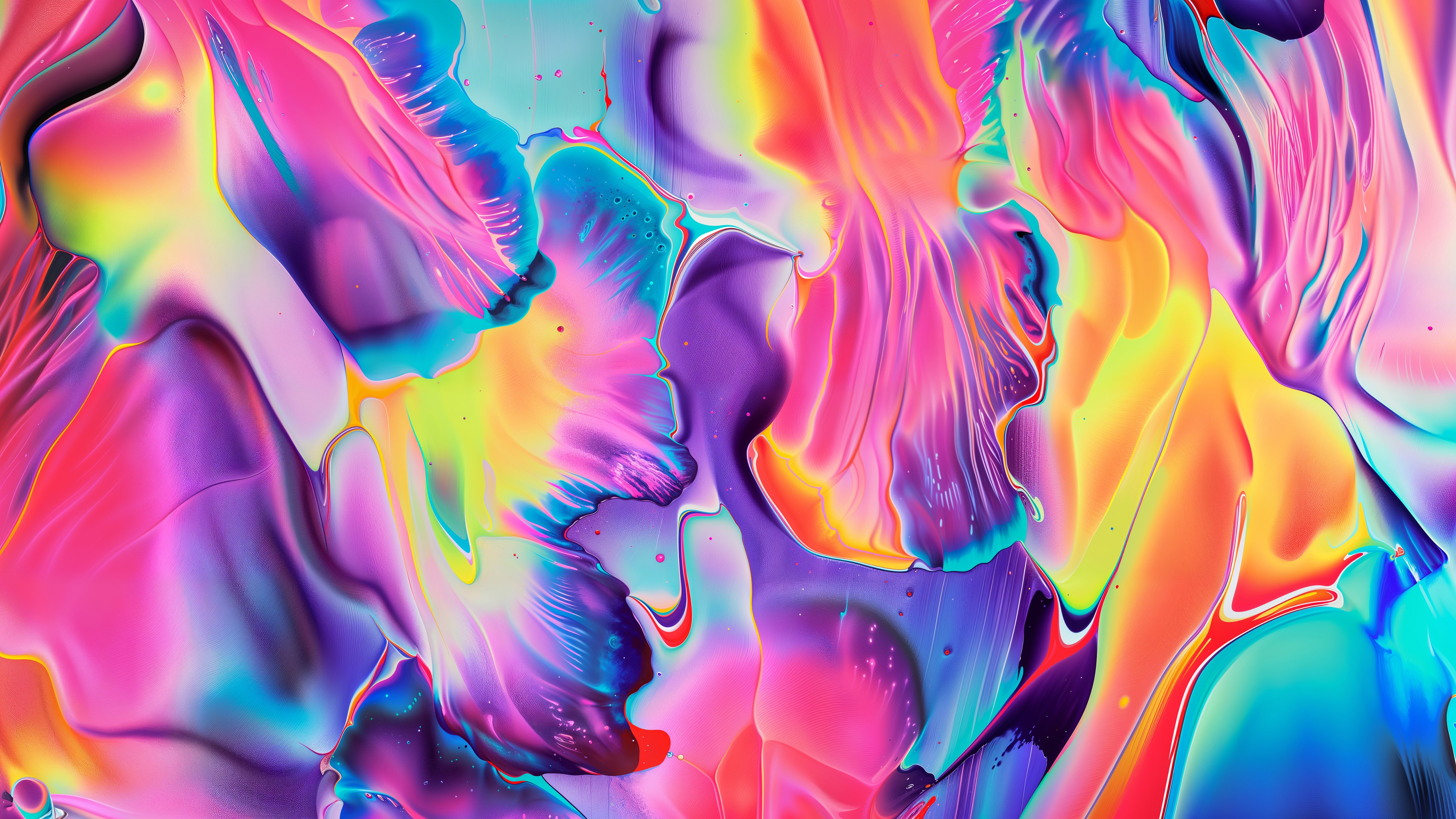 Arte abstracto, Colorido, Abstracto fluido, Vibrante, Iridiscencia, 5K