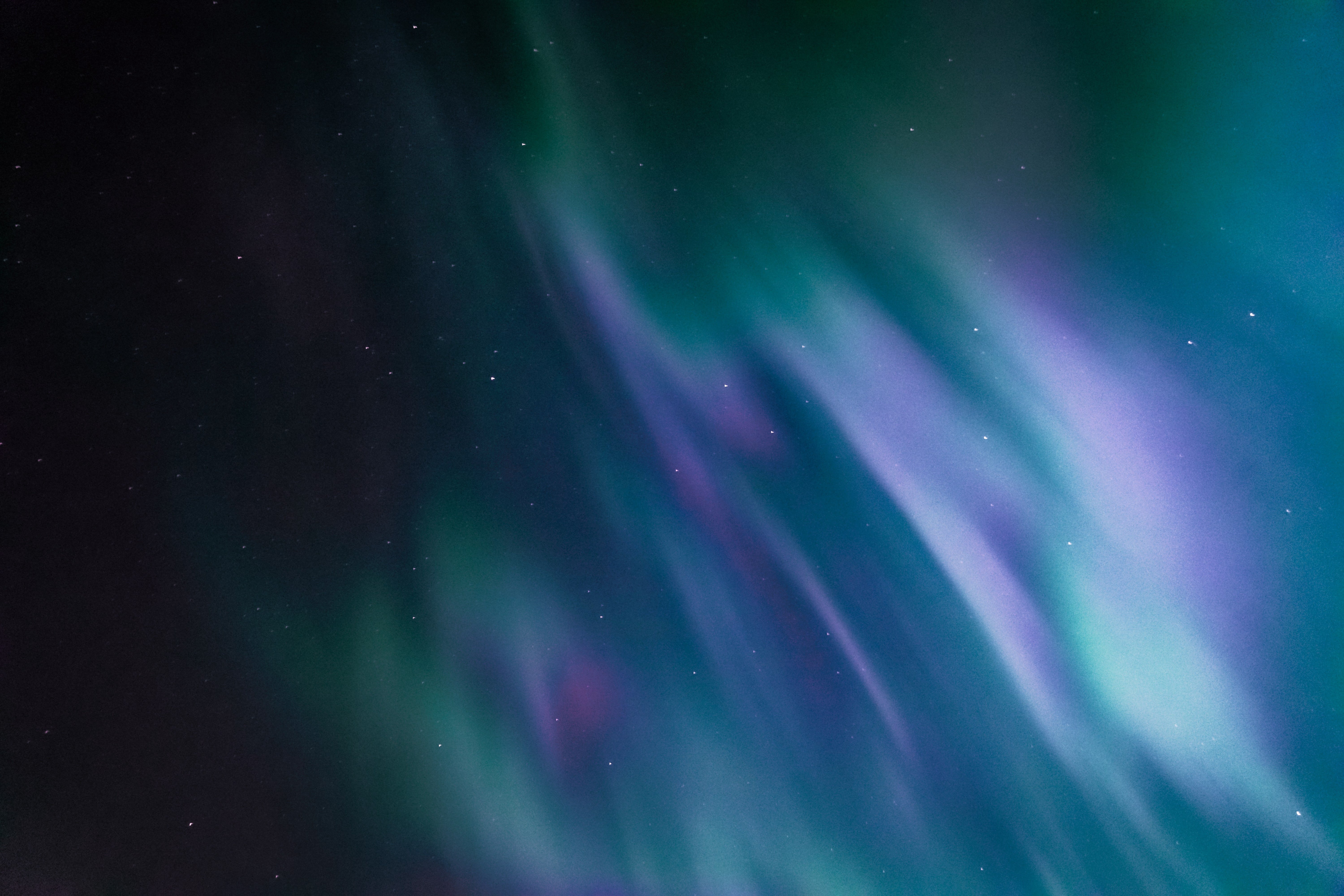 Aurora, Auroras boreales, Cielo nocturno, Fenómenos naturales, Estrellas, 5K