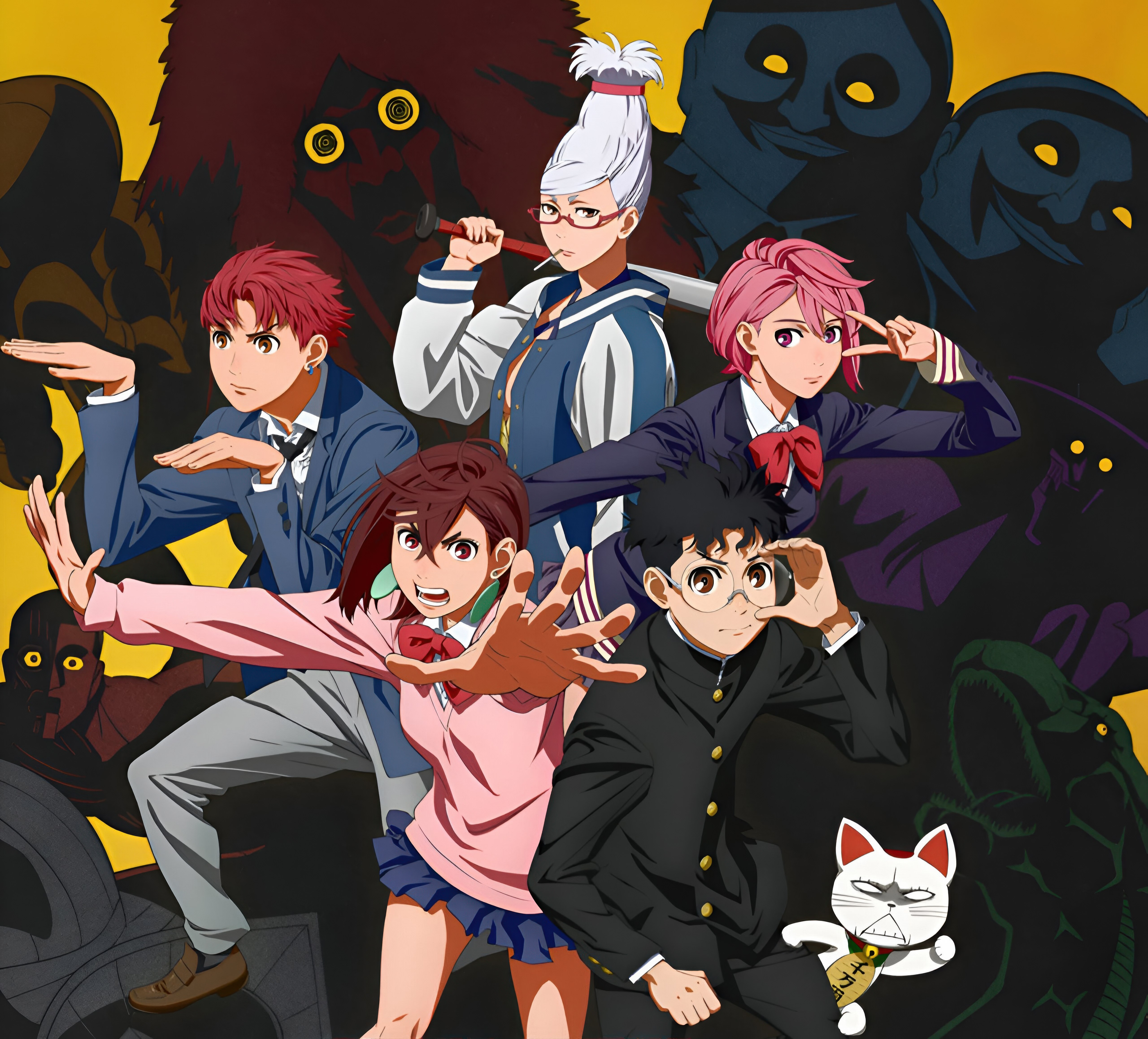Dandadan, Póster de personaje, Momo (Dandadan), Aira (Dandadan), Okarun (Dandadan), 5K