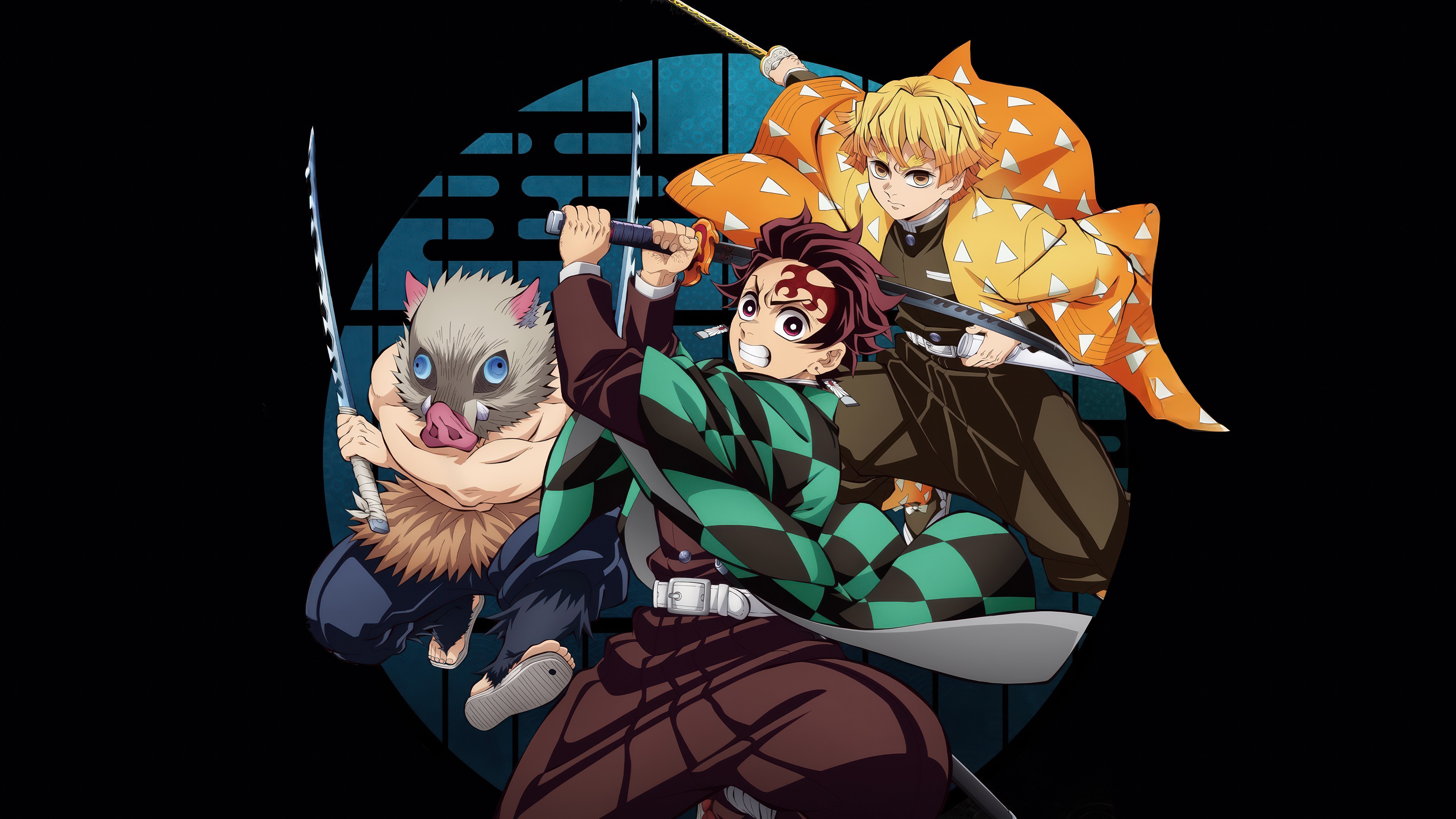 Demon Slayer: Kimetsu No Yaiba Infinity Castle, Película de anime, 5K, Tanjiro Kamado, Zenitsu Agatsuma, Inosuke Hashibira