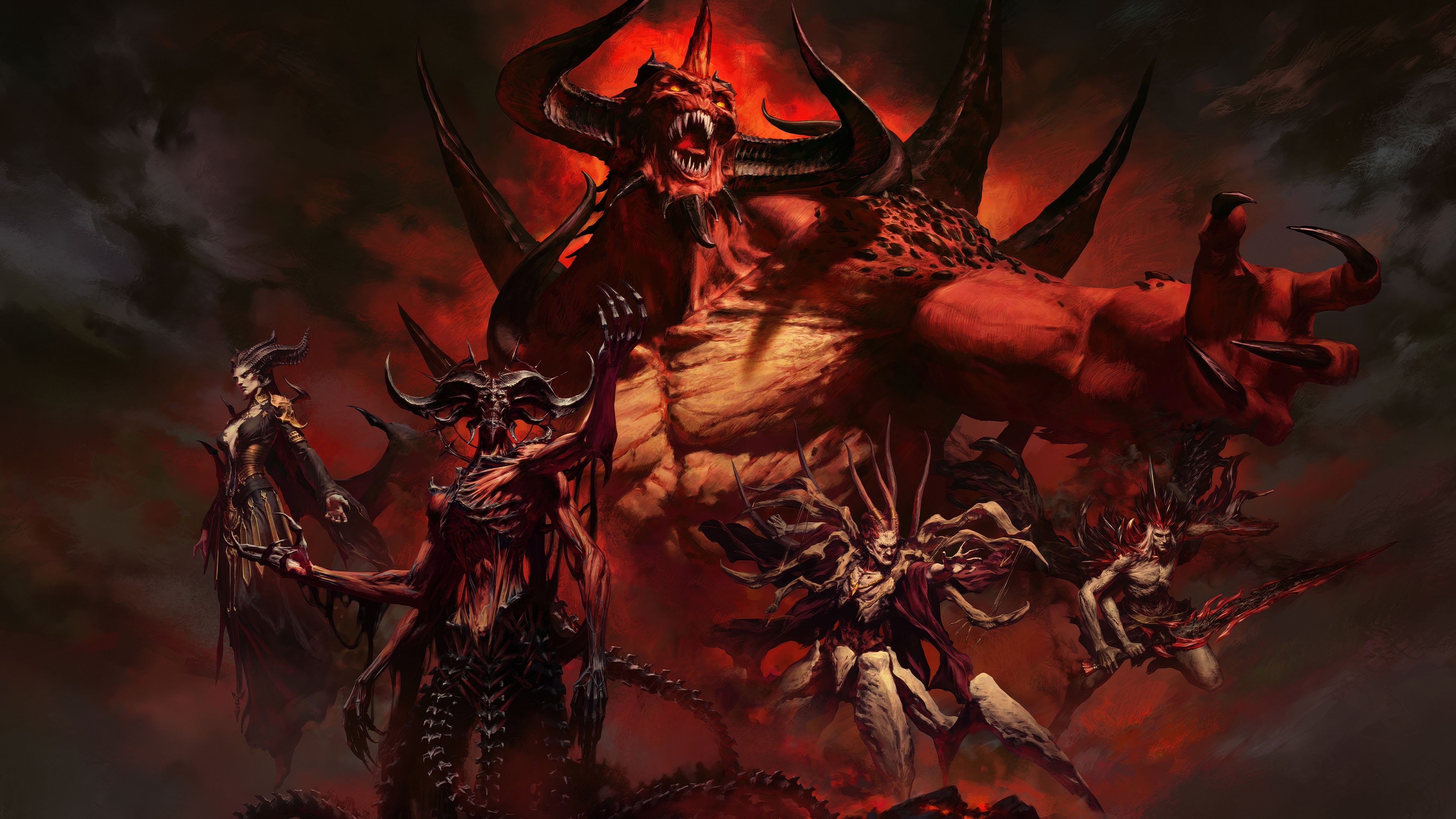 Diablo, 30 Aniversario, Póster del juego, 5K, Videojuego, Lilith, Señora del Terror, Rojo oscuro