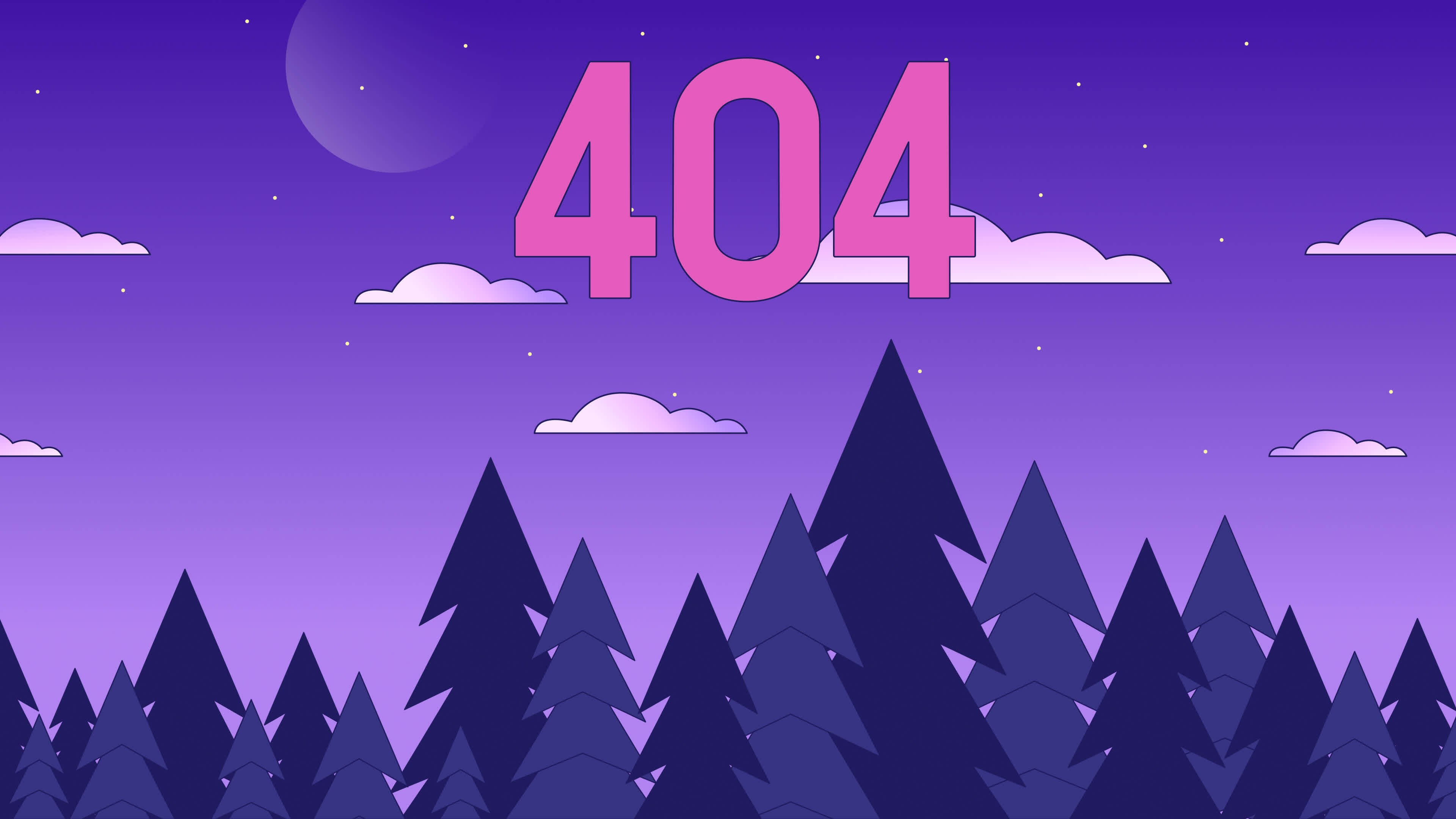 Error 404, Estética púrpura, Cielo púrpura, Paisaje, 404 no encontrado, Cielo nocturno, Programador
