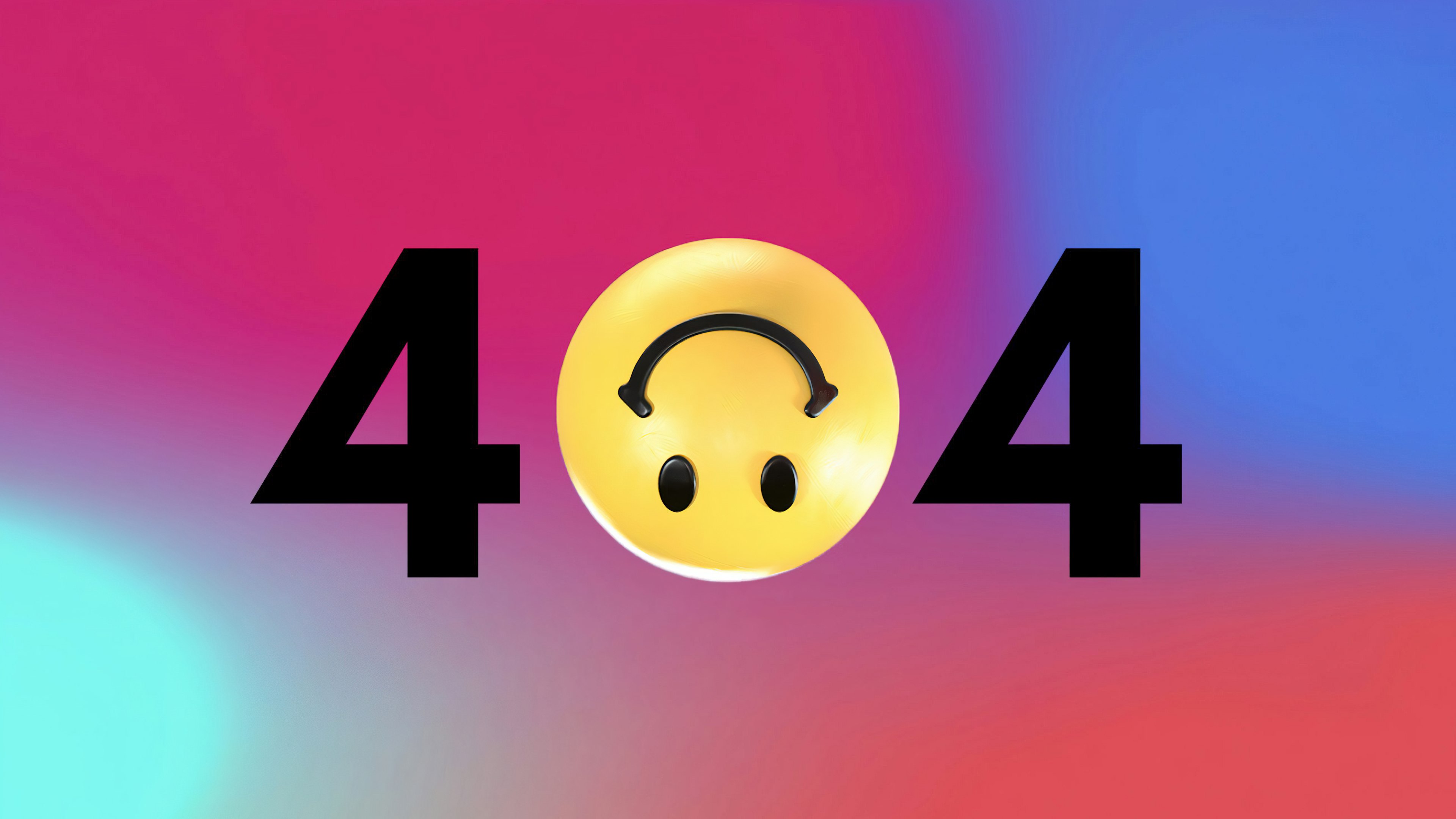 Error 404, Smiley, Fondo degradado, 404 no encontrado