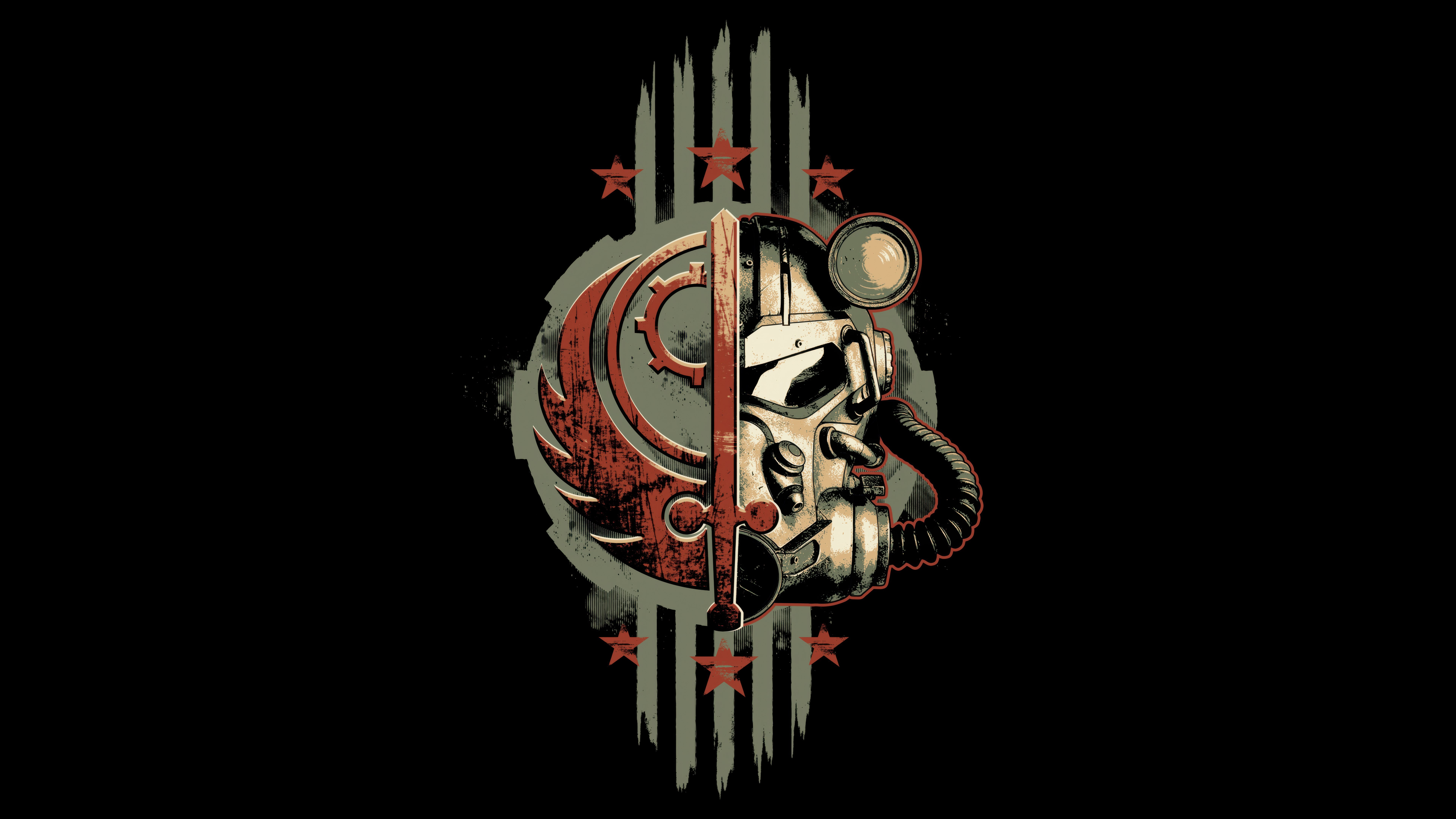 Fallout, Hermandad, 8K, Fondo negro, AMOLED, 5K