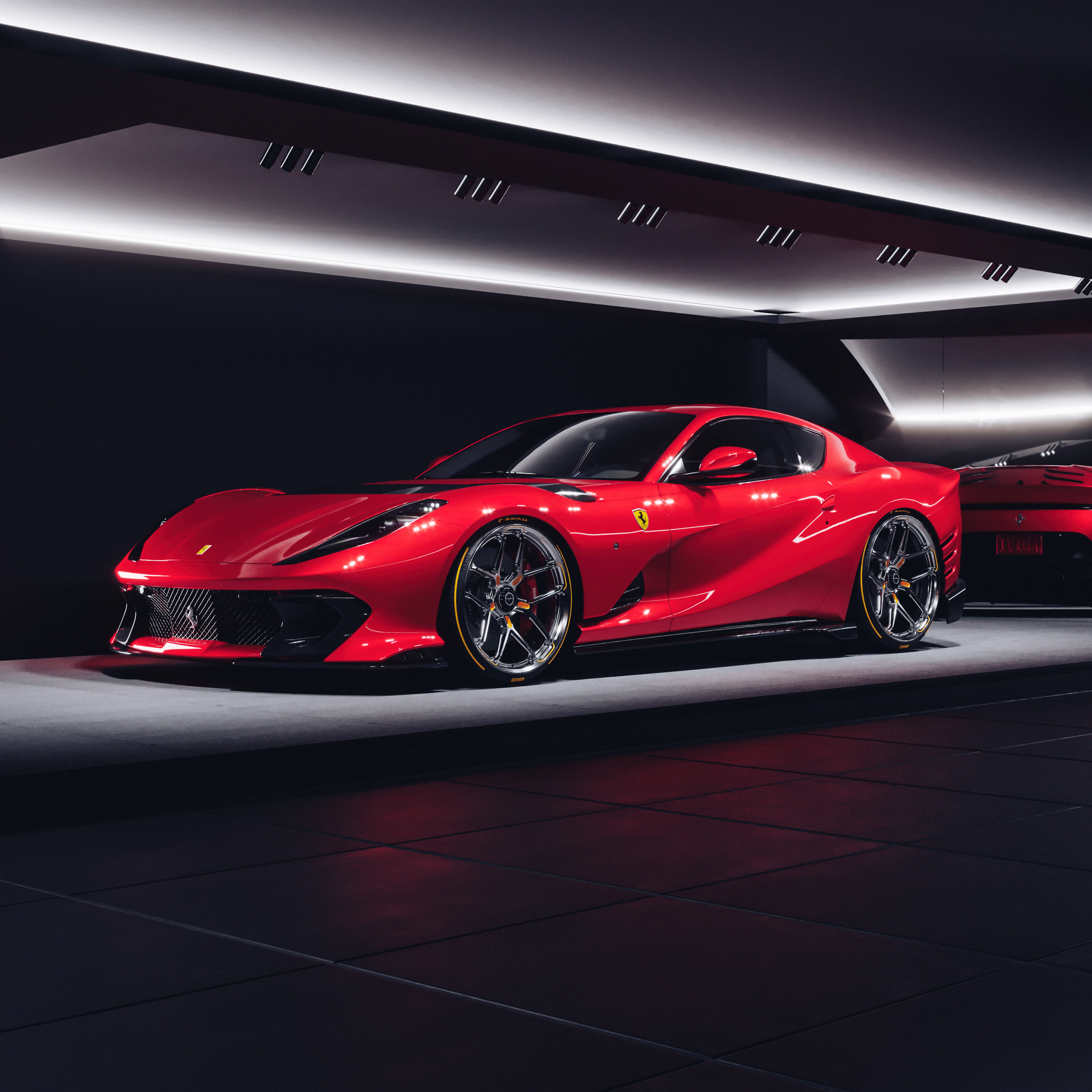 Ferrari 812 Competizione, Superdeportivo, Edición limitada, 5K, Coches rojos