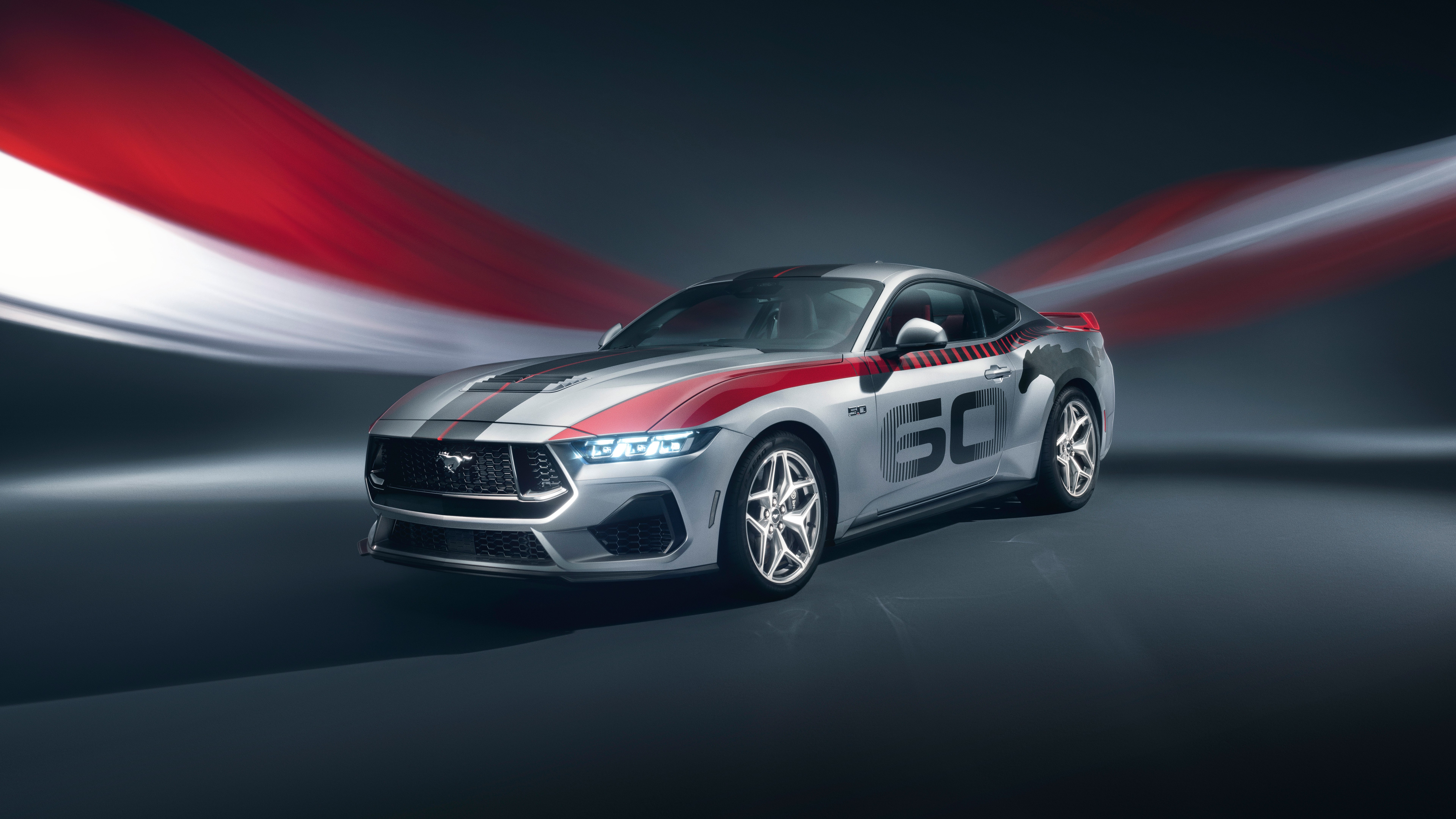 Ford Mustang GT, Coche de altas prestaciones, 2024, 5K, 8K
