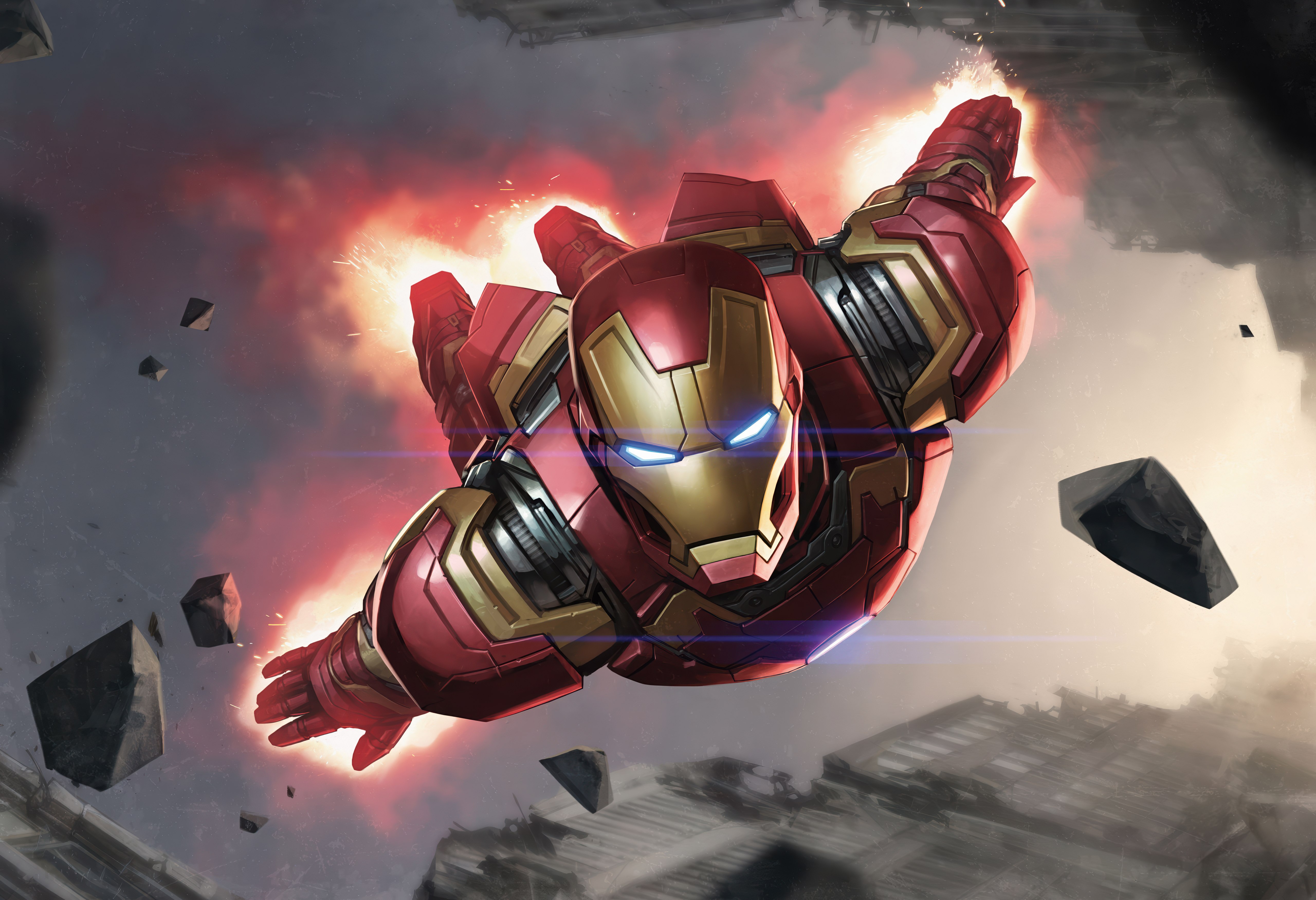 Iron Man, Ilustración artística, Superhéroes de Marvel, 5K