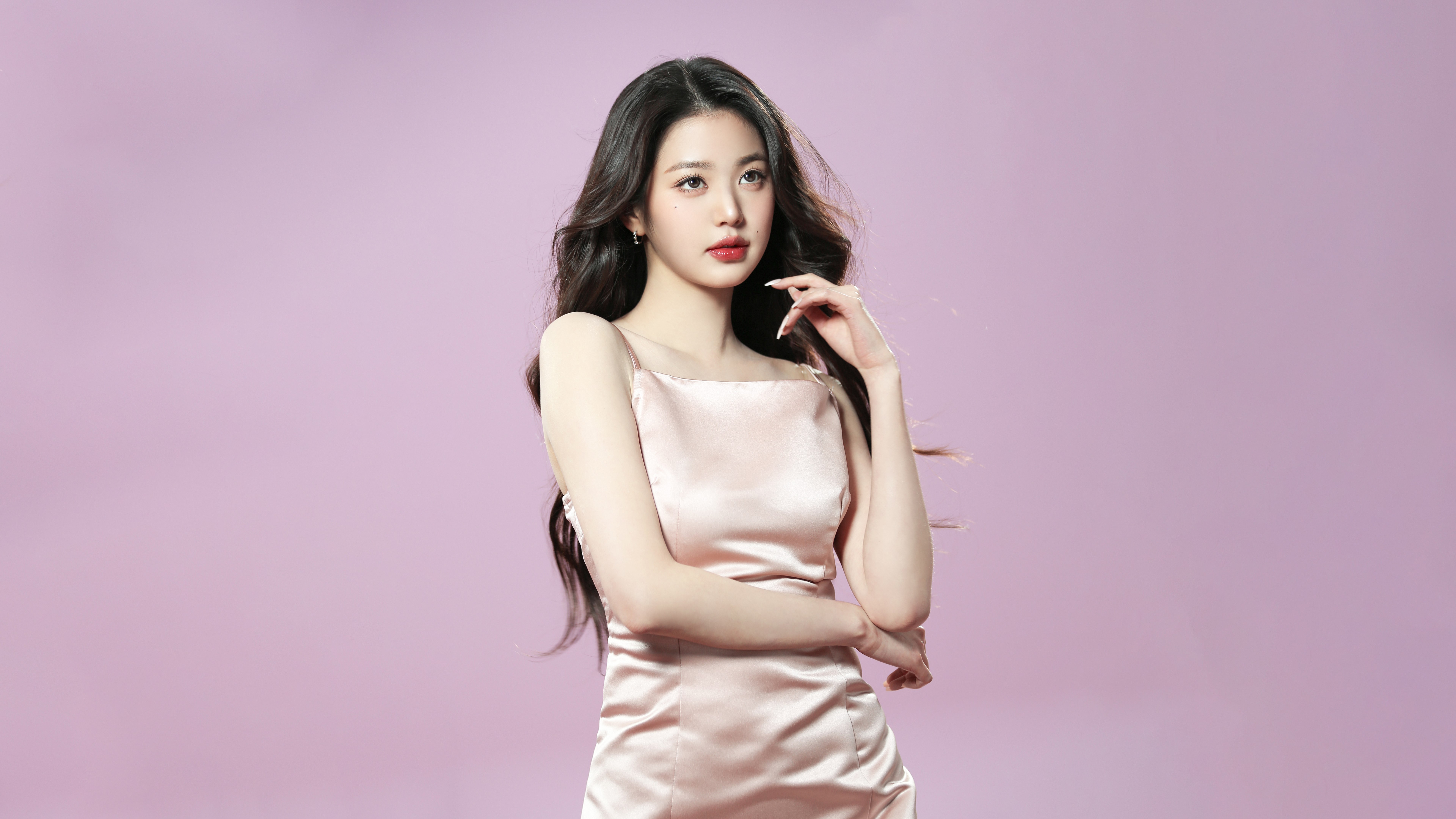 Jang Wonyoung, K-pop, 8K, Cantante de K-Pop, Púrpura pastel, 5K, Cantante surcoreana