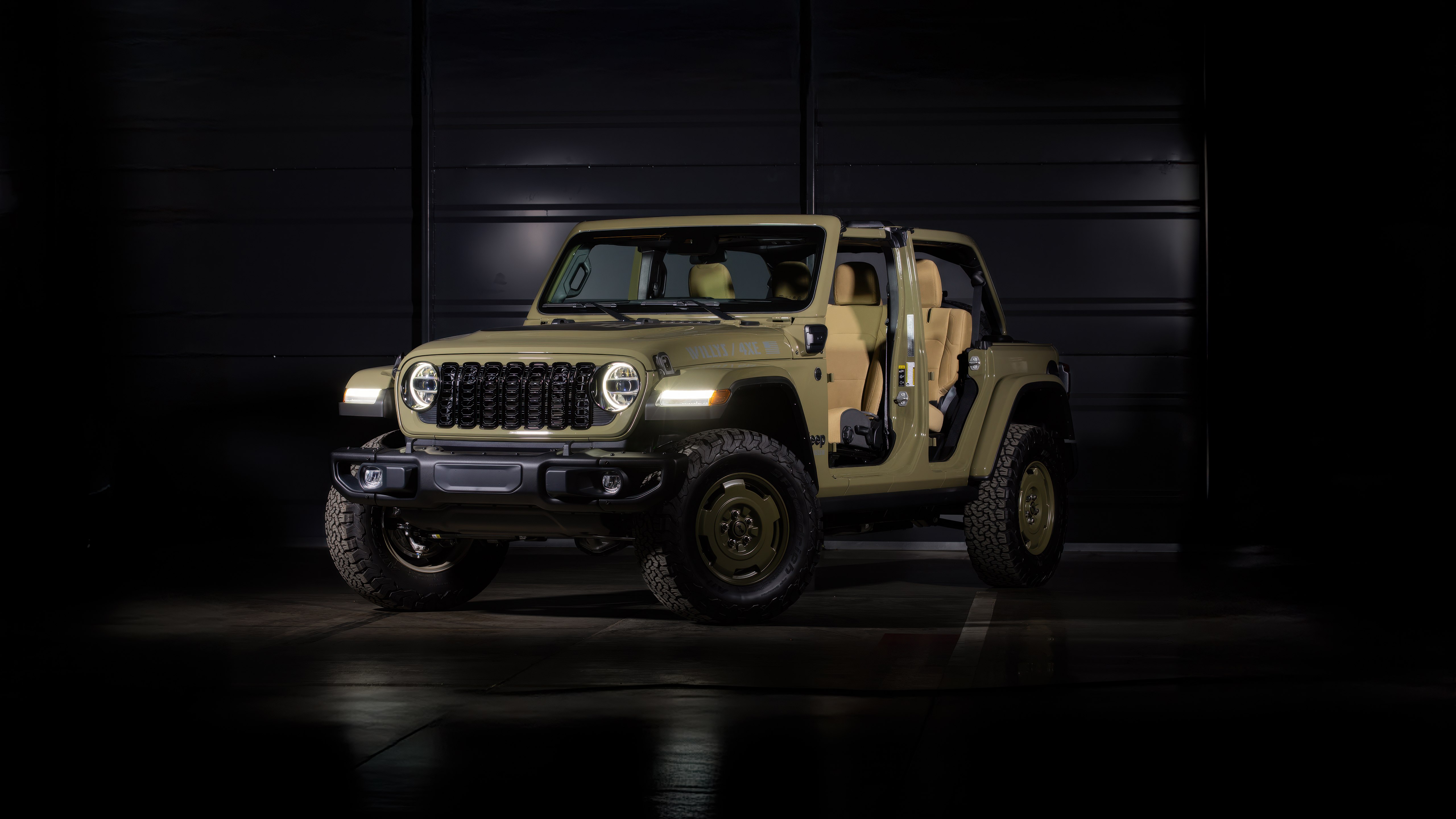 Jeep Wrangler Unlimited 4xe Willys Special Edition, 2025, 5K, Fondo oscuro, Jeep Wrangler Unlimited