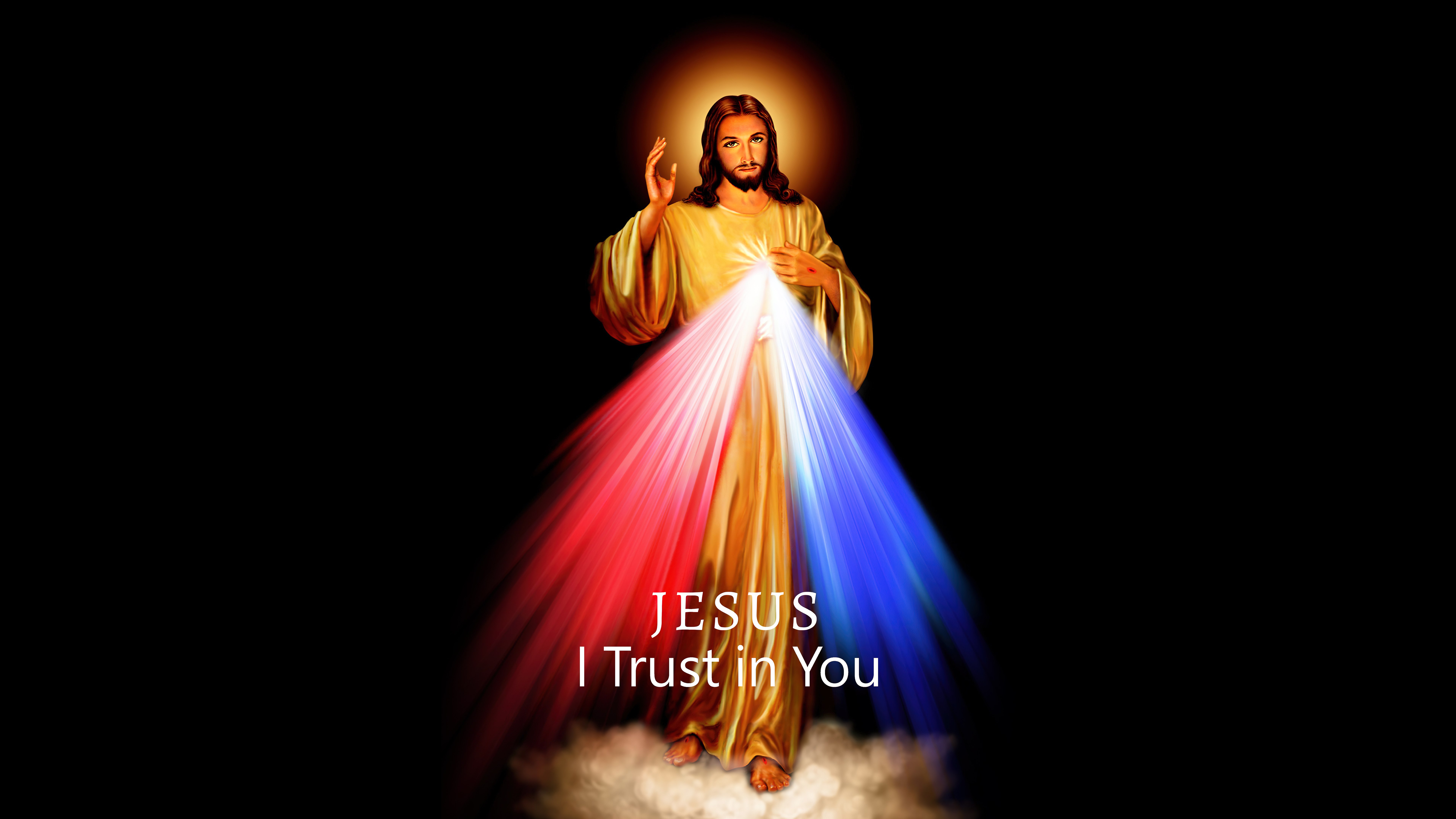 Jesús, En Ti Confío, 8K, Divino, Frases de Jesús, Jesucristo, Fondo negro