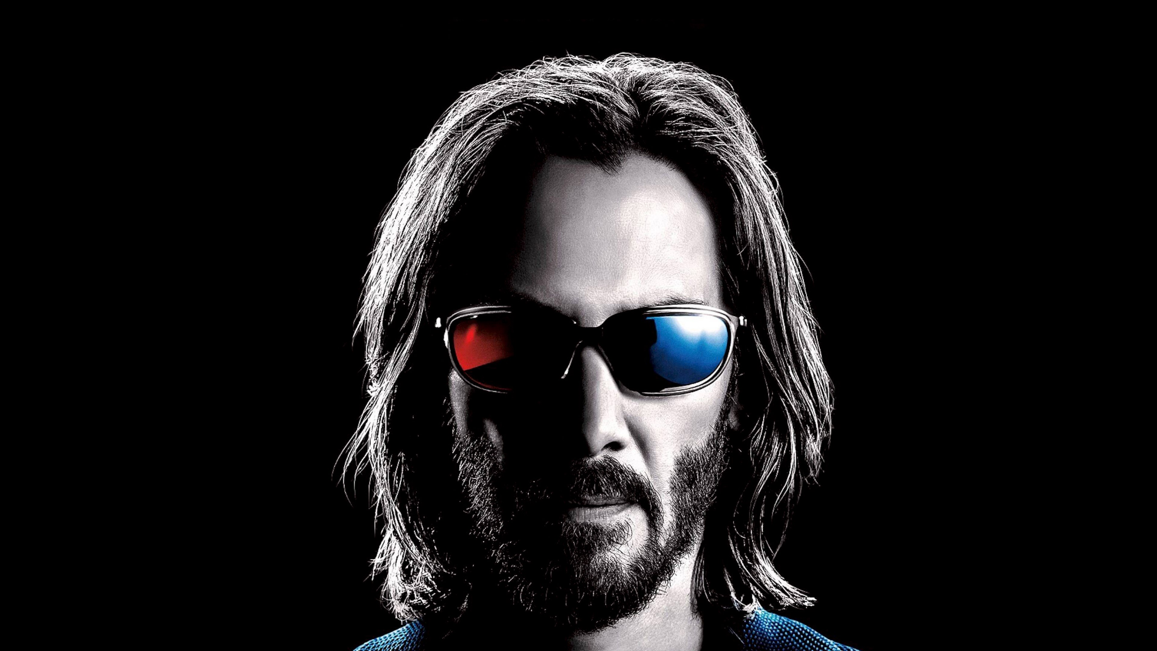 Keanu Reeves, Neo, The Matrix Resurrections, Películas de 2022, Fondo negro, AMOLED