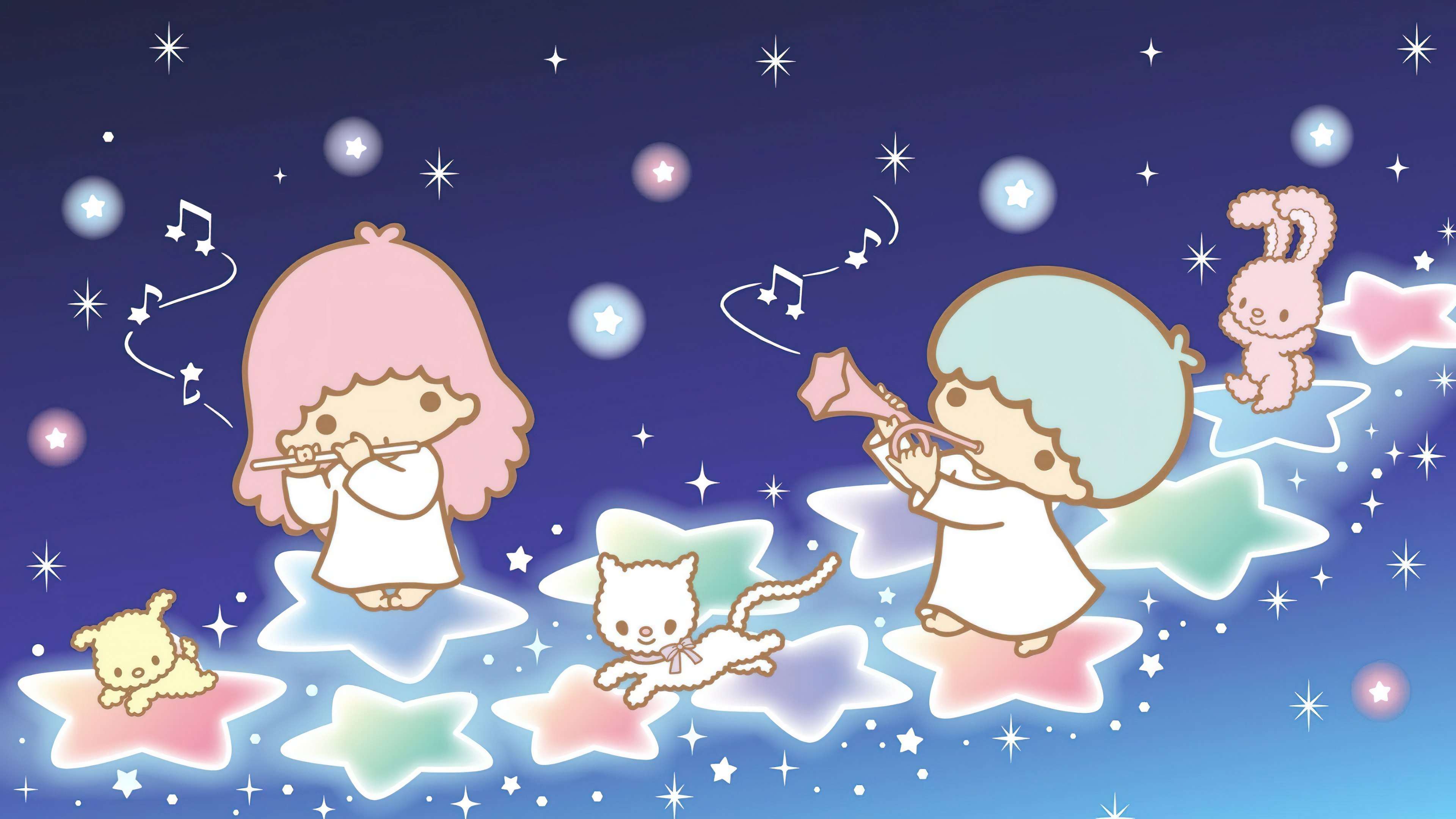 Little Twin Stars, Cielo estrellado, Kiki and Lala, Dibujos animados, Sanrio