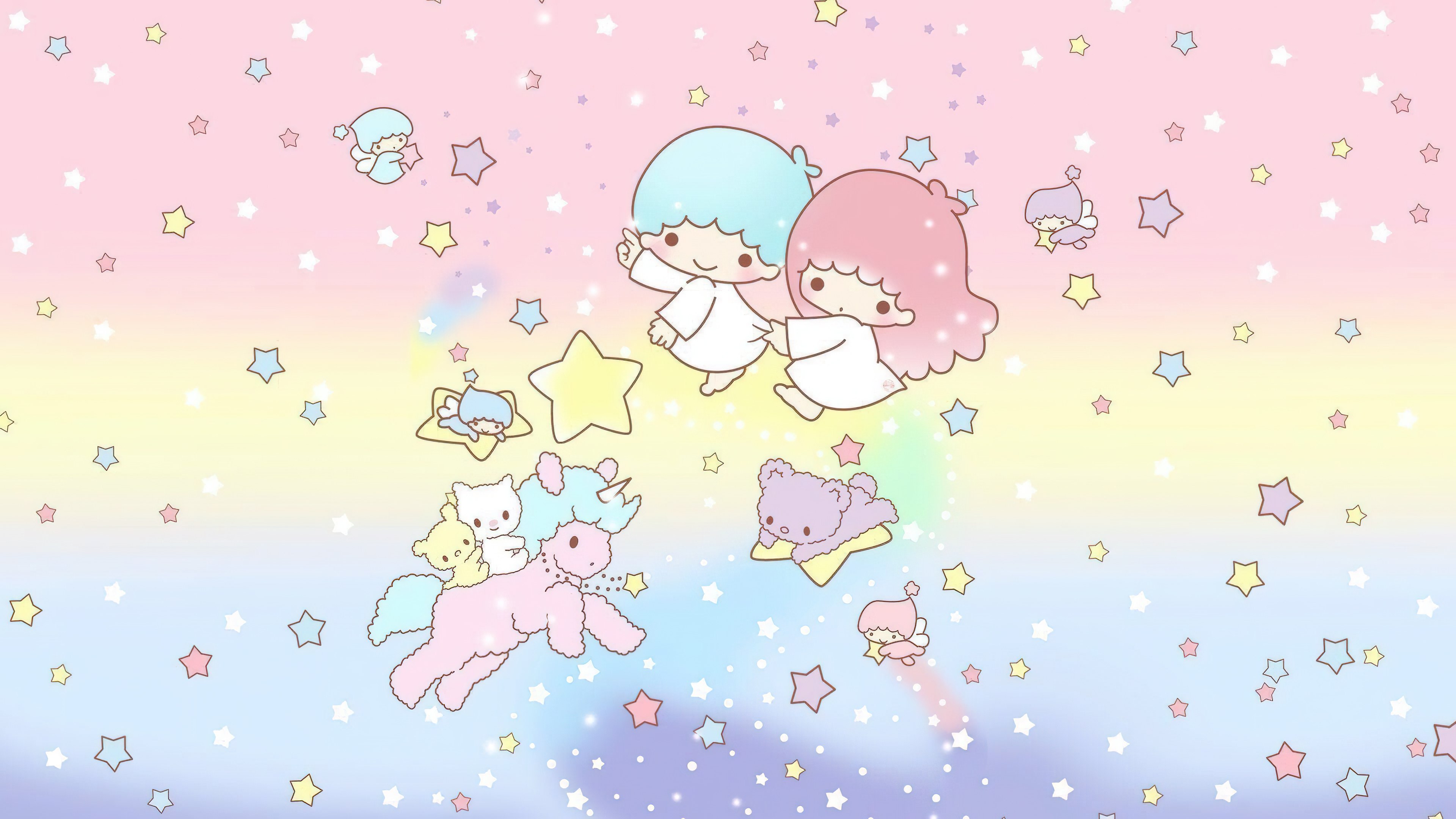 Little Twin Stars, Unicornio, Pastel, Estética, Kiki and Lala, Dibujos animados, Sanrio