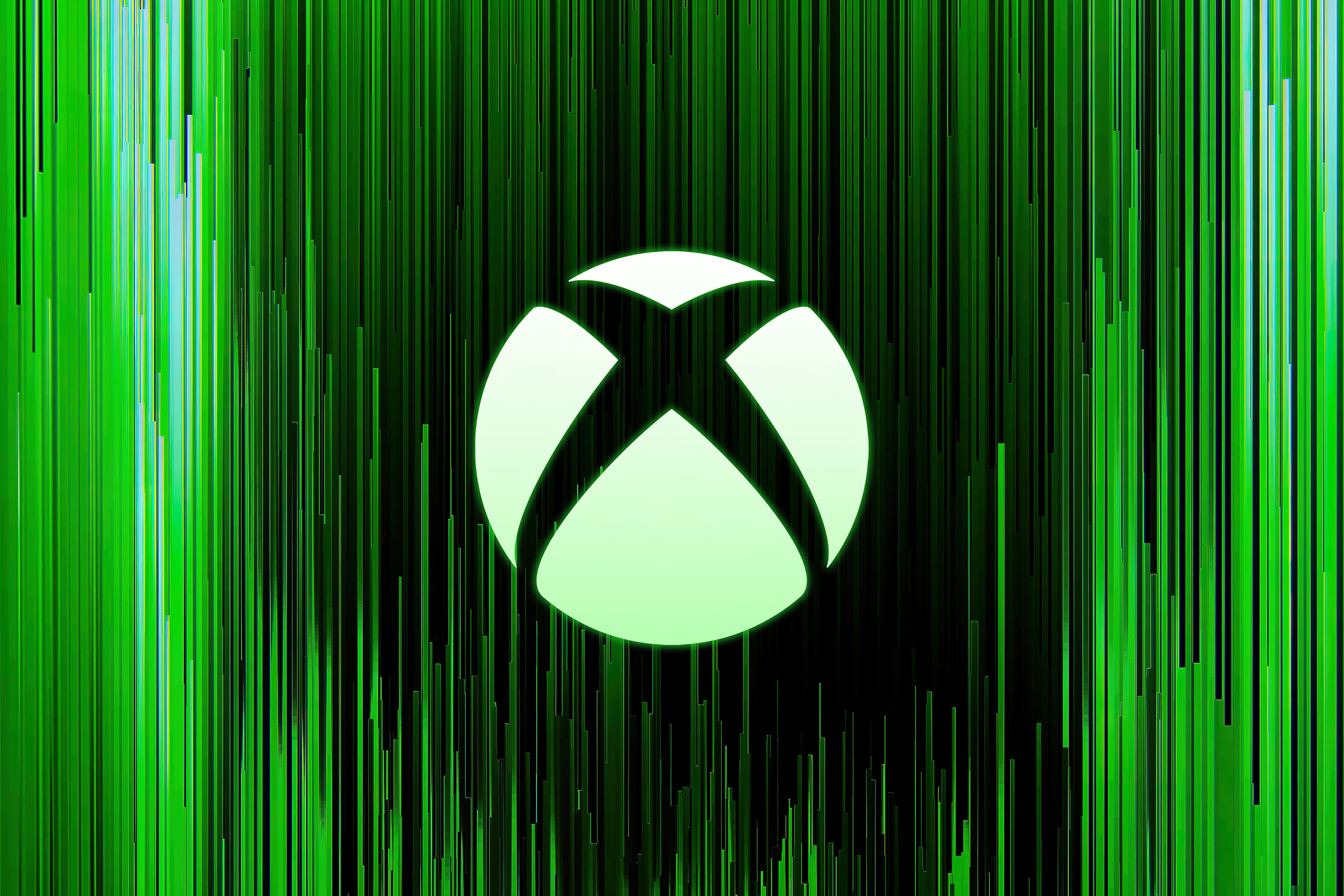 Logo de Xbox, Abstracto verde, Estética verde, 5K