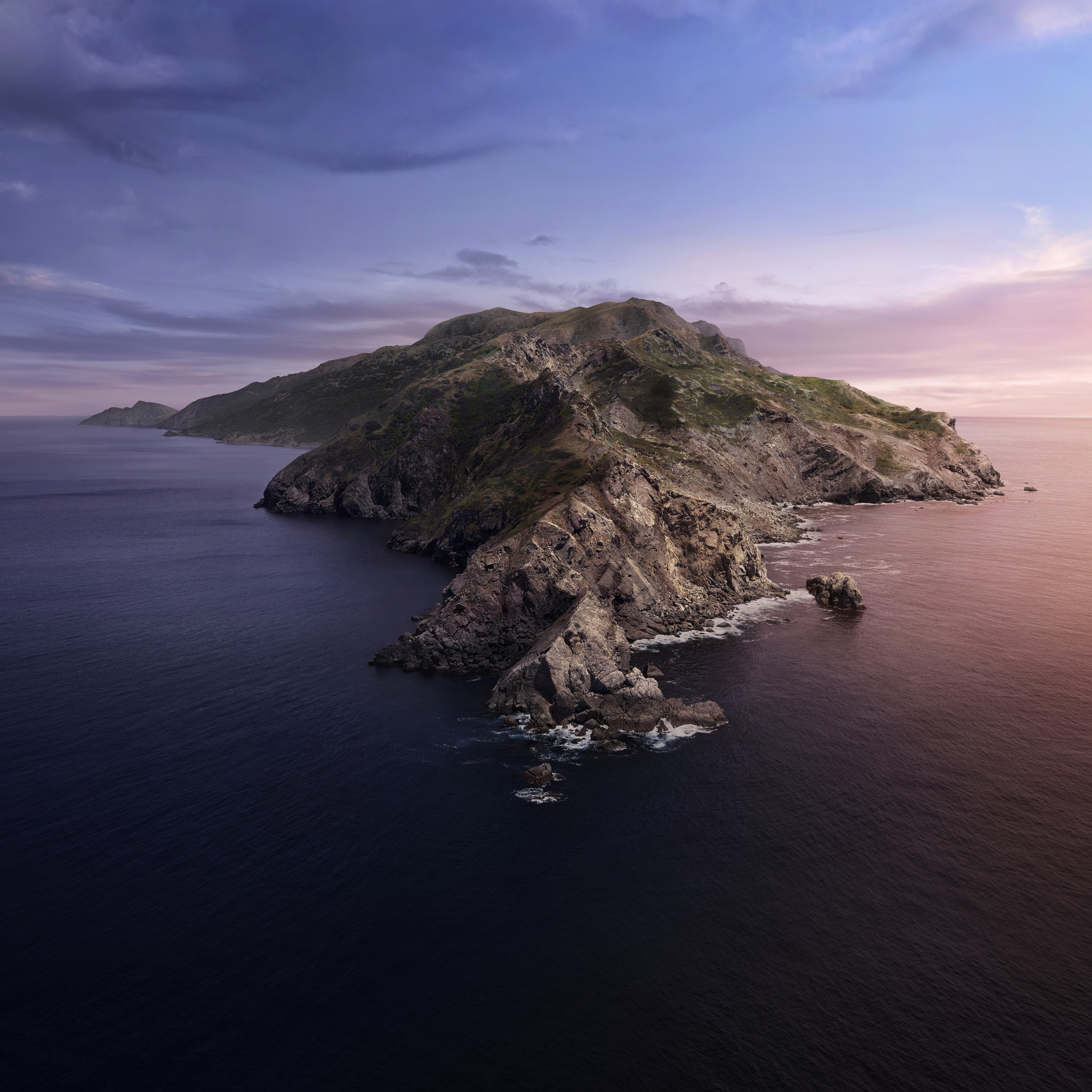 macOS Catalina, 5K, Montañas, Isla, De día, Stock, Estética