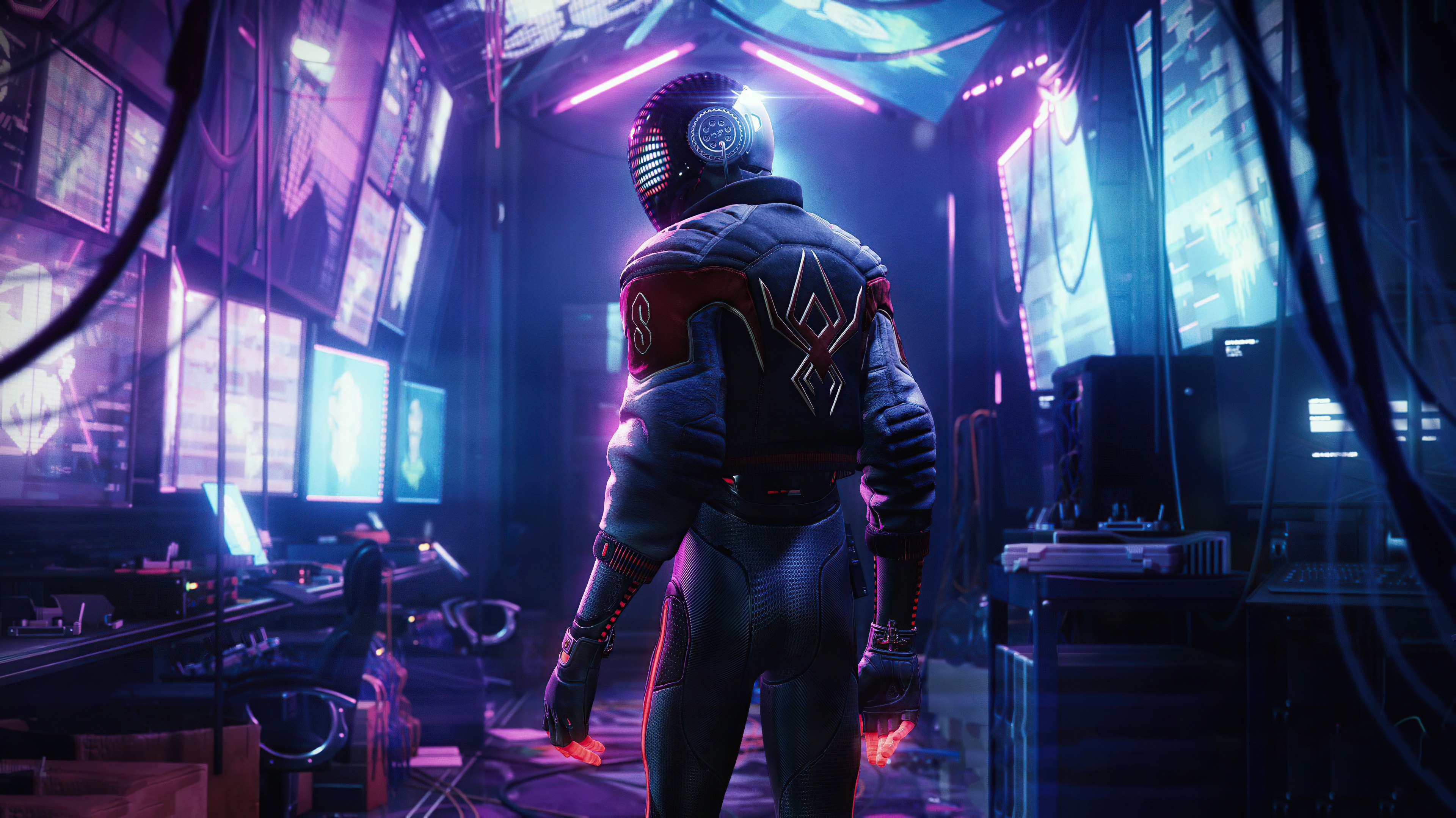 Marvel's Spider-Man: Miles Morales, Cyberpunk, Neón, PlayStation 5, Juegos de 2020, Spiderman