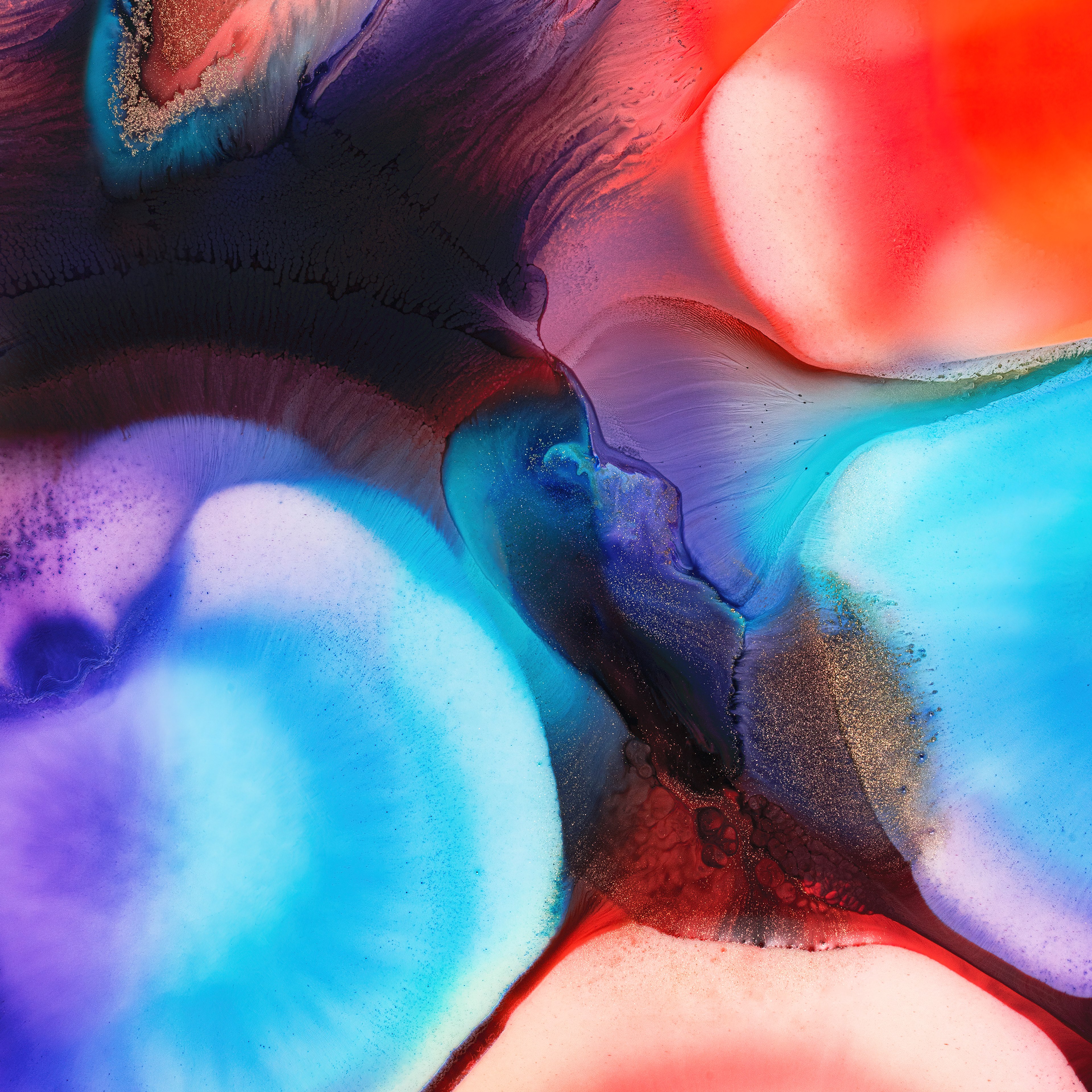 Mi Pad 5 Pro, Fondo colorido, Arte líquido, Macro, Stock