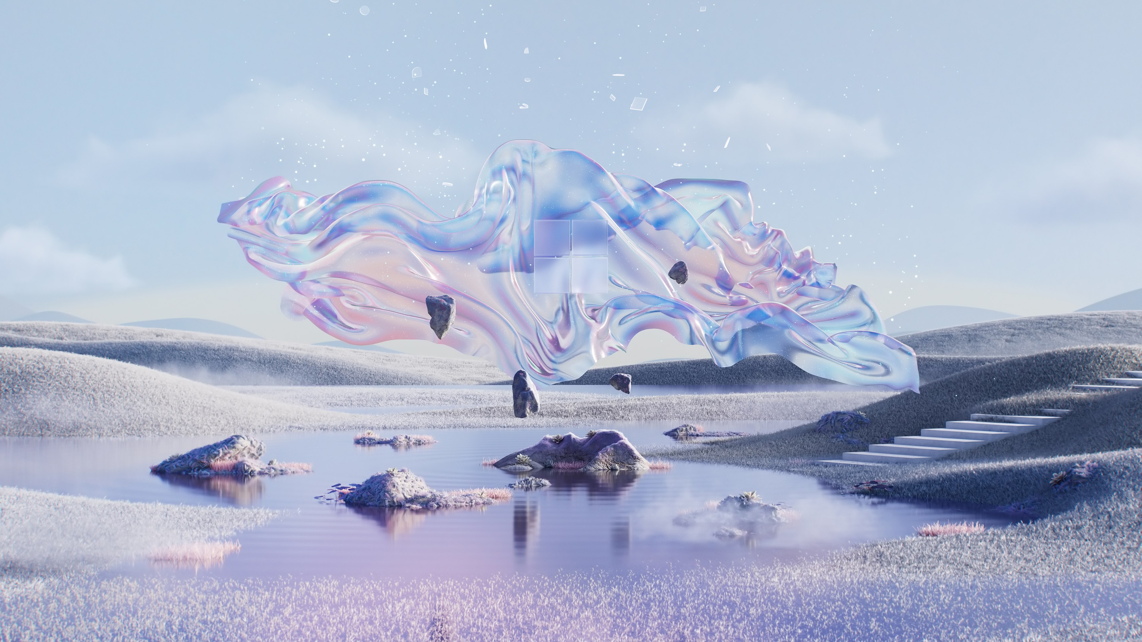 Microsoft 365, Surrealista, Logo de Windows, Paisaje, Estética