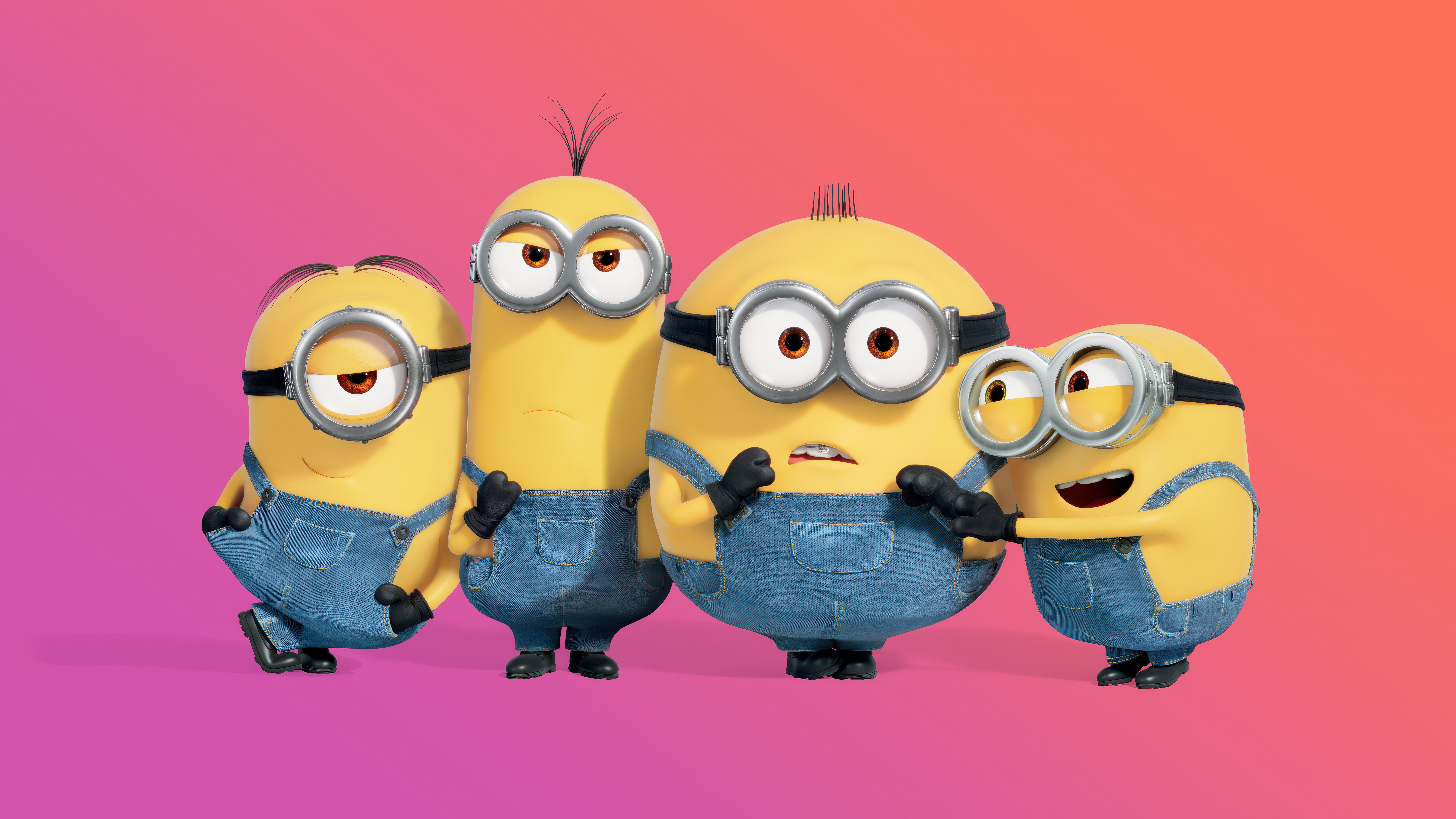 Minions, Fondo degradado, 5K, 8K