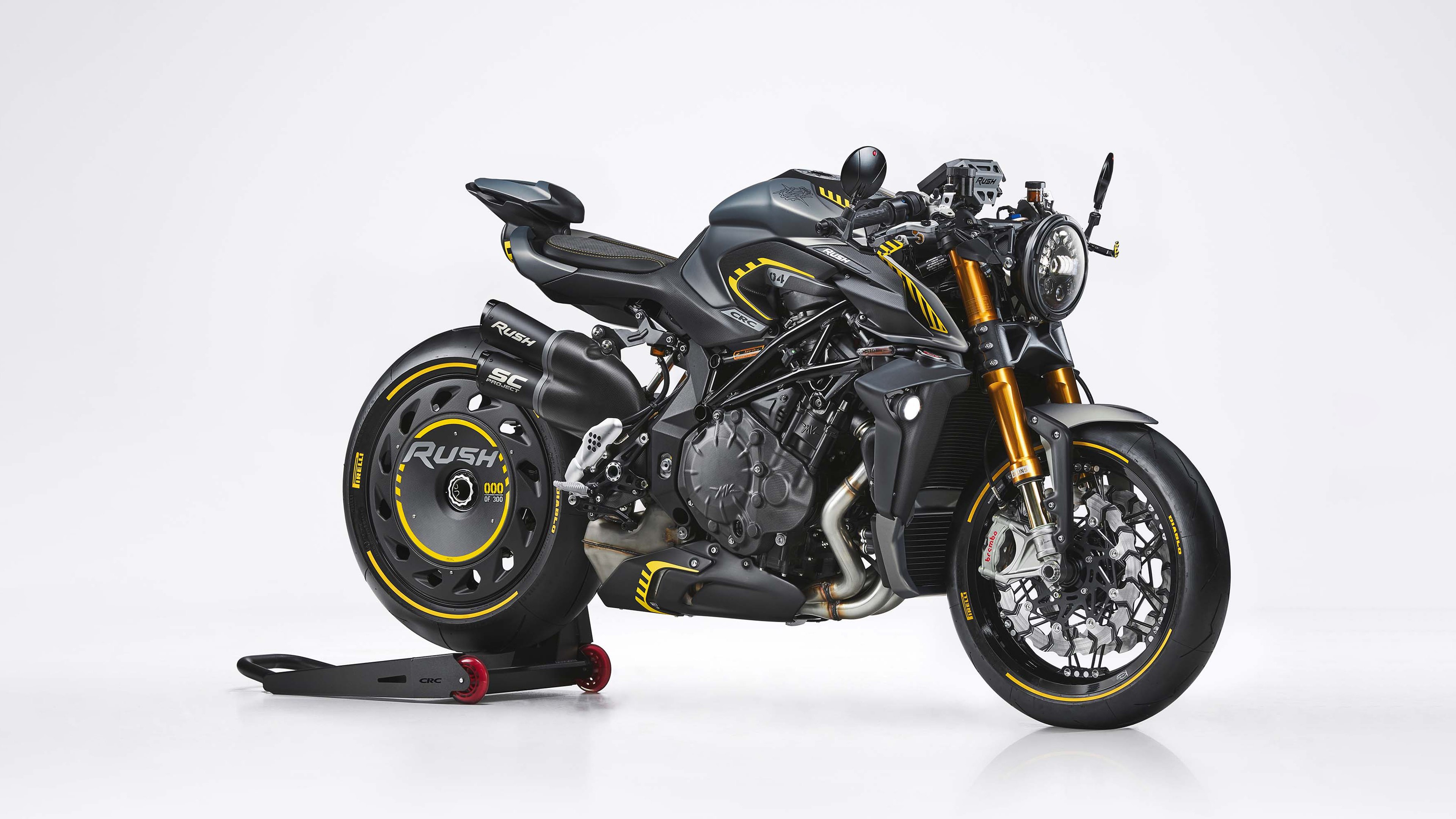 MV Agusta Rush, Moto de altas prestaciones, 2021, Fondo blanco