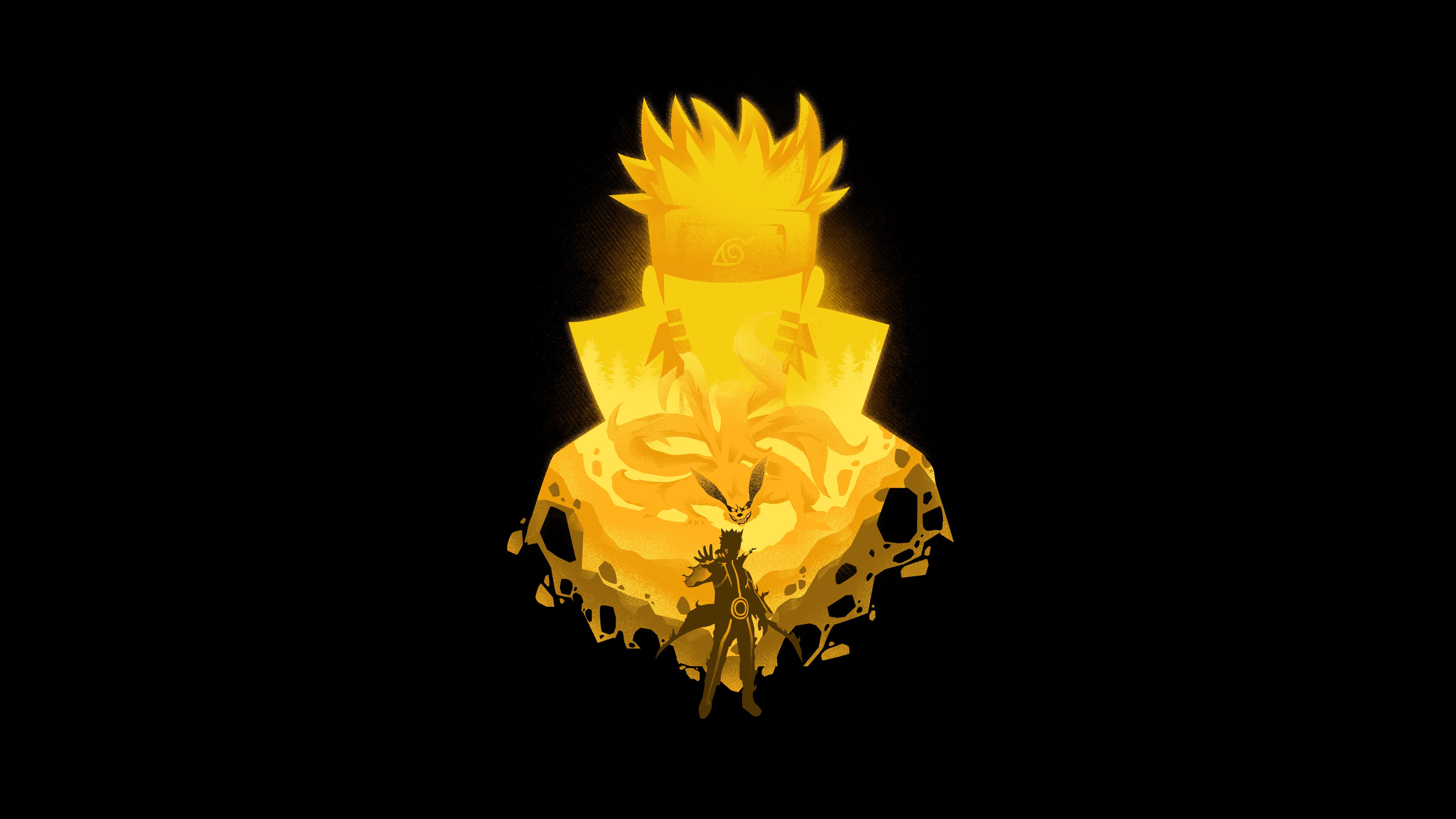 Naruto Uzumaki, 5K, Fondo negro