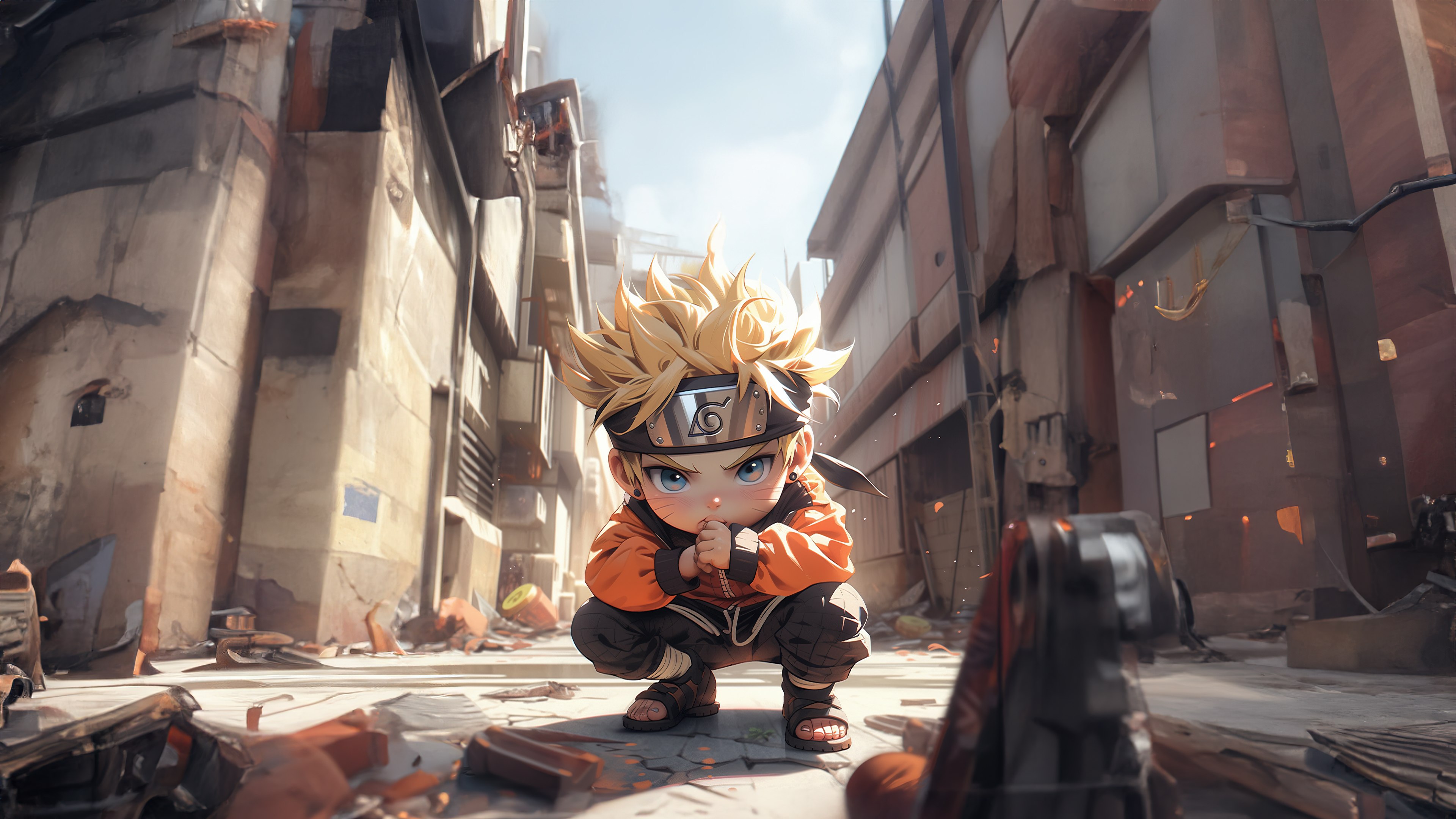 Naruto Uzumaki, Chibi, Arte con IA