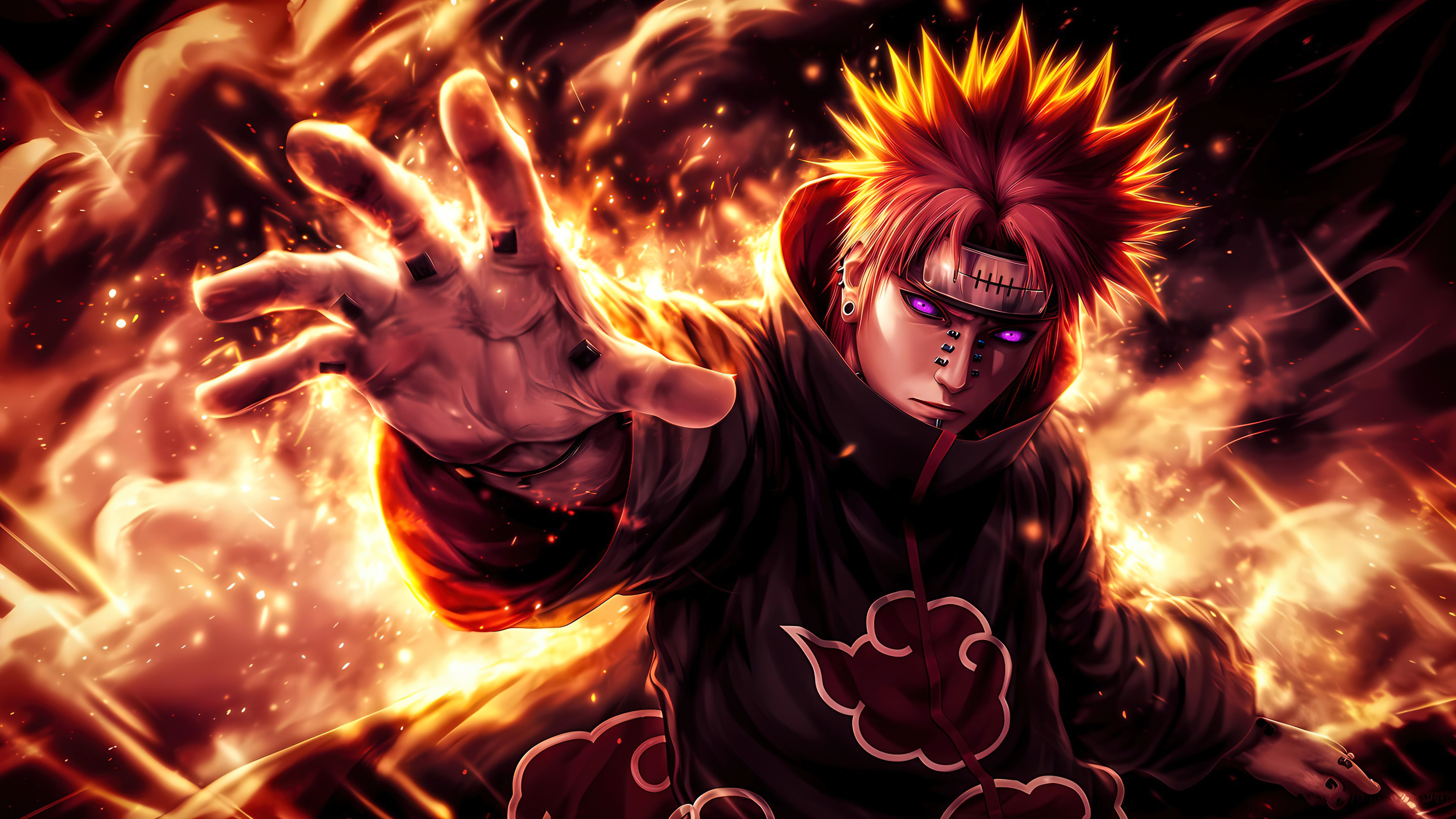 Naruto Uzumaki, Fuego, 5K, Arte con IA