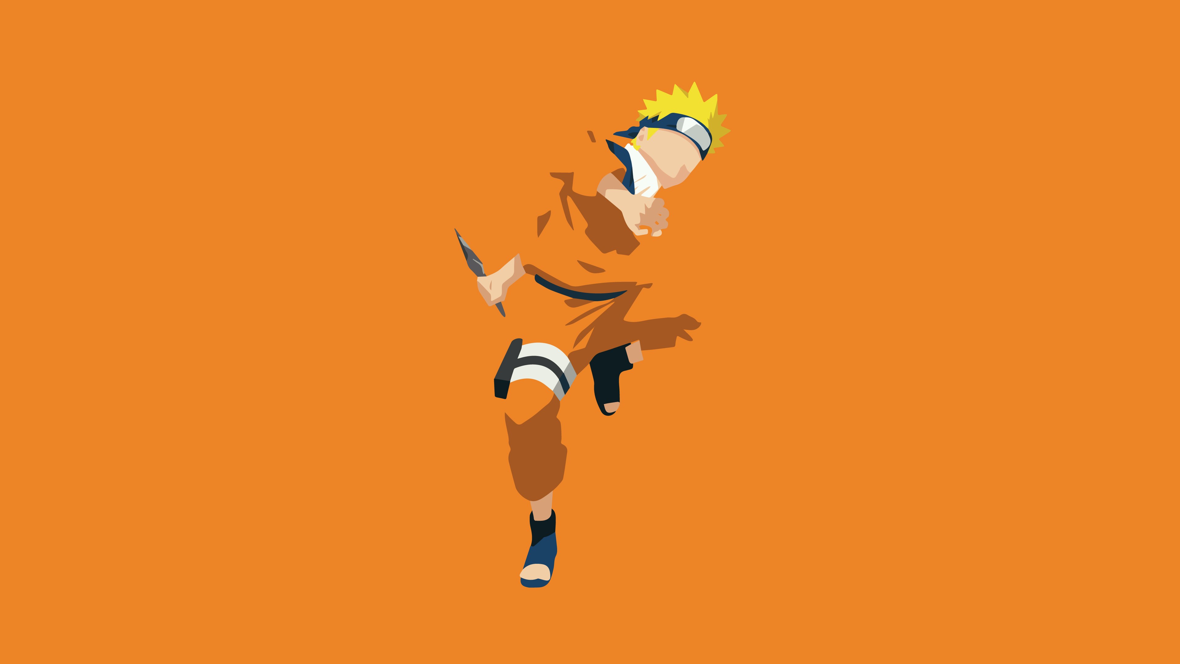 Naruto Uzumaki, Minimalista, Fondo naranja