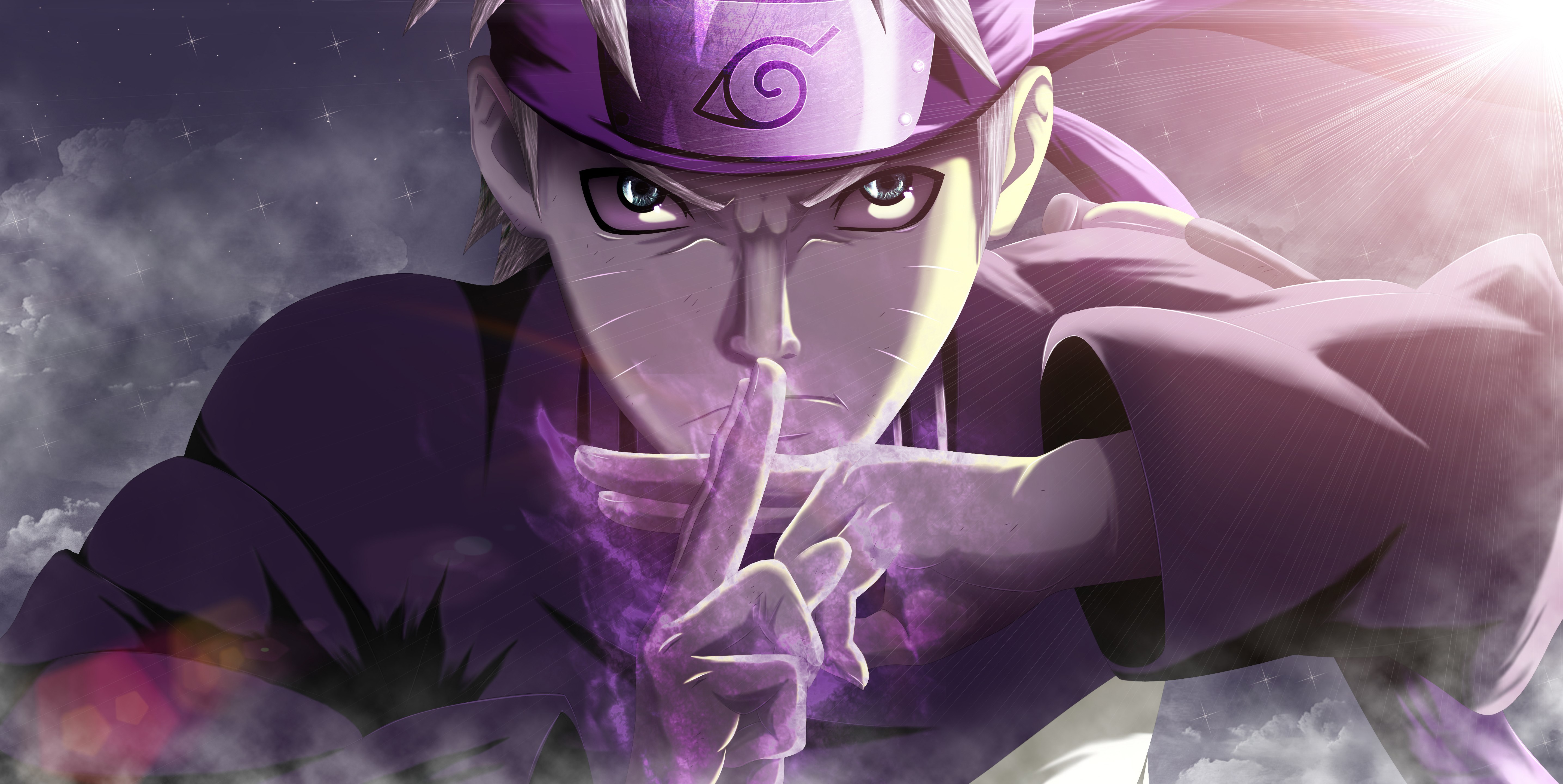 Naruto Uzumaki, Ultrawide, Estética púrpura, Dramático, 5K