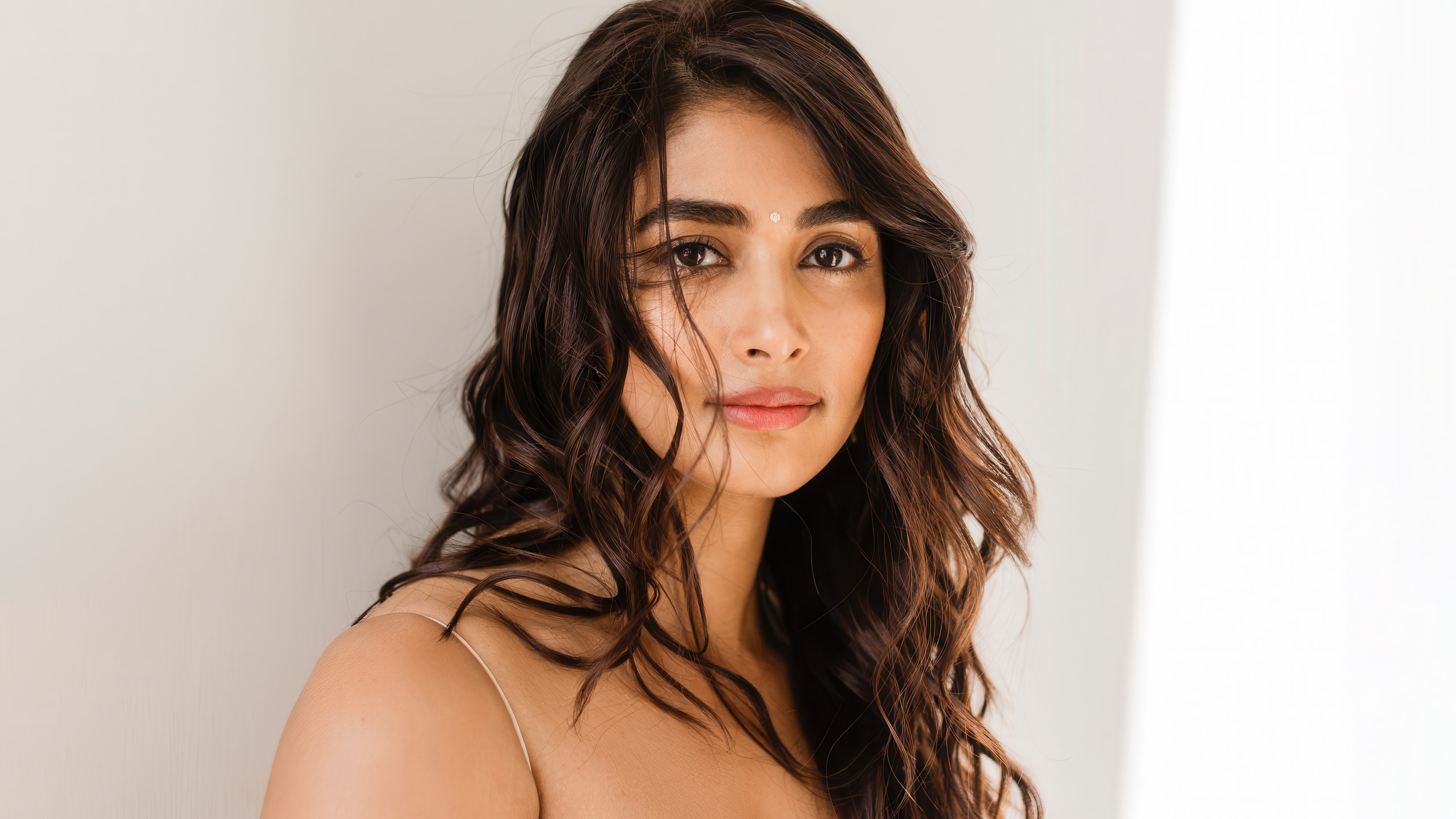 Pooja Hegde, Primer plano, Actriz india, 5K, Retrato