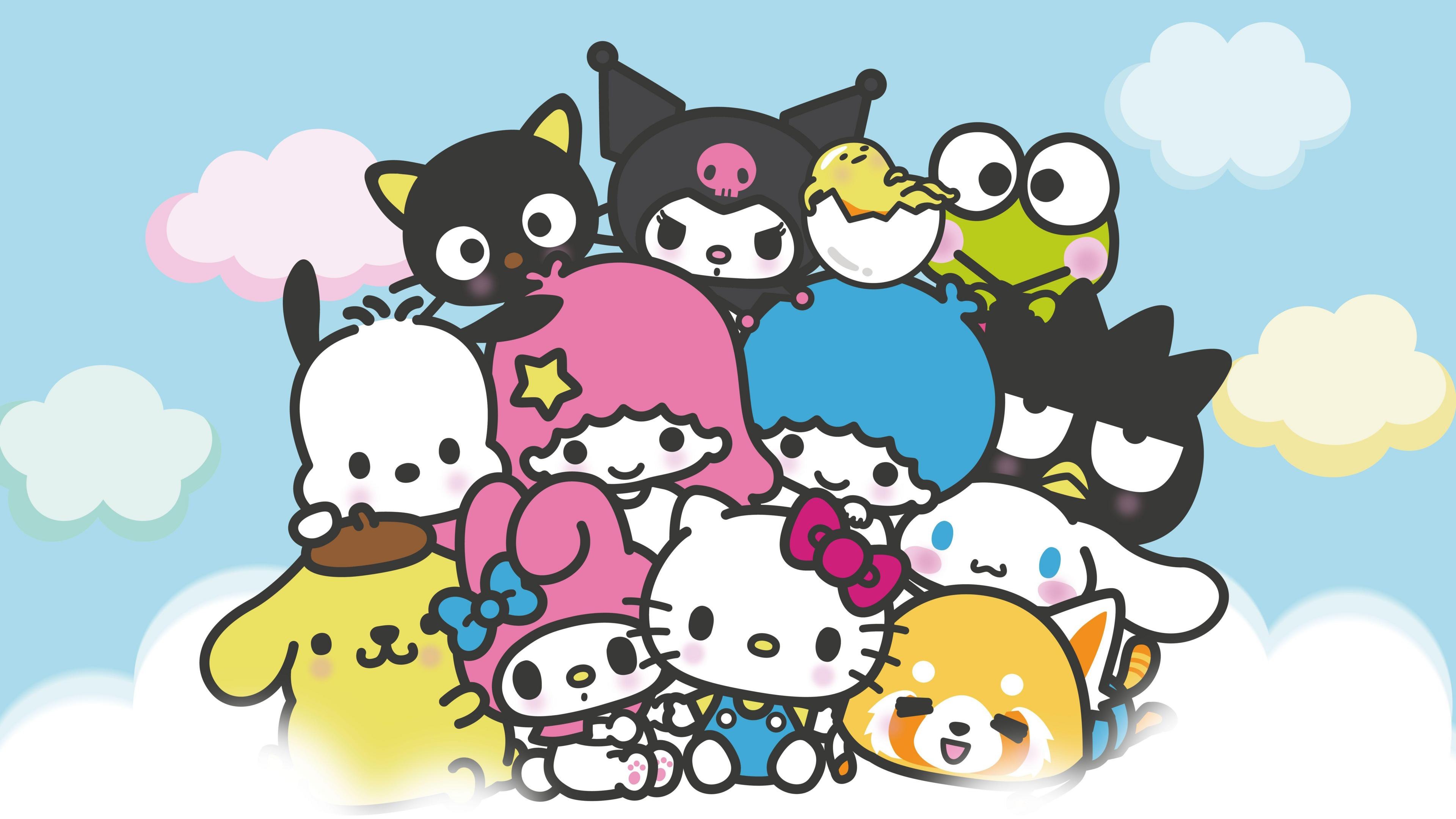 Sanrio, Póster de personajes, Dibujo adorable, My Melody, Hello Kitty