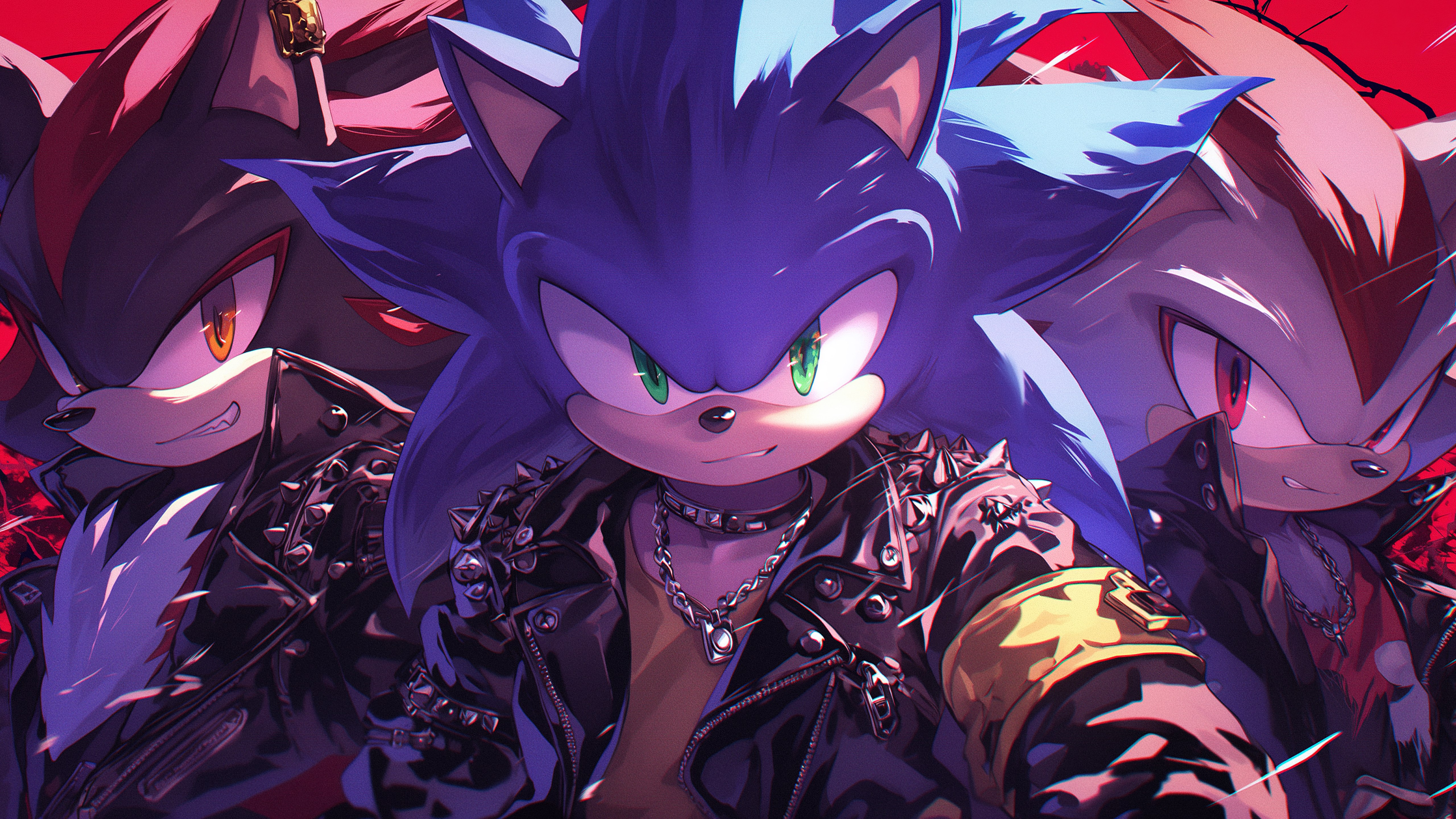 Sonic, Punk rock, 5K, Arte con IA
