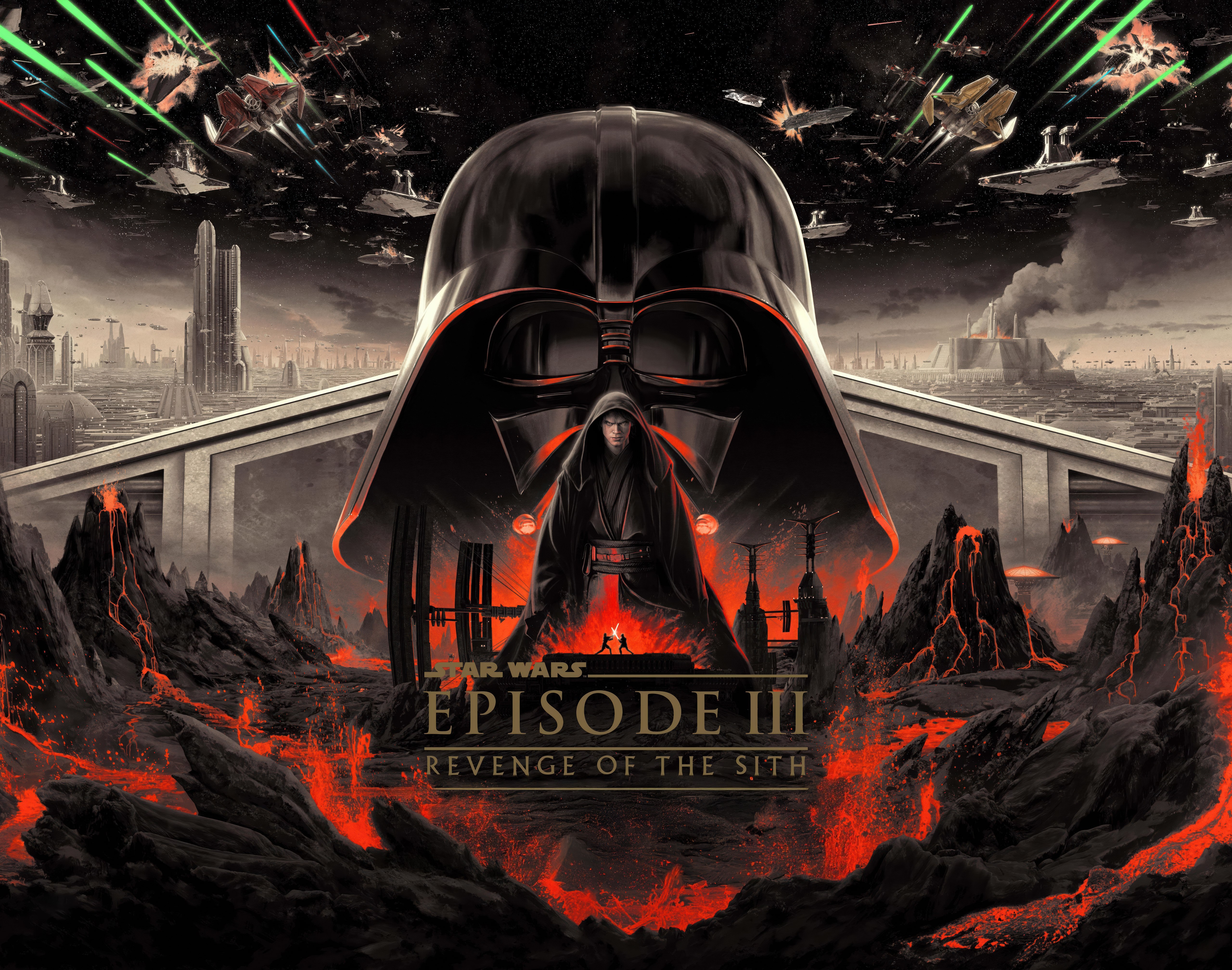 Star Wars: Episodio III - La venganza de los Sith, 20.º aniversario, 5K, Darth Vader, Star Wars