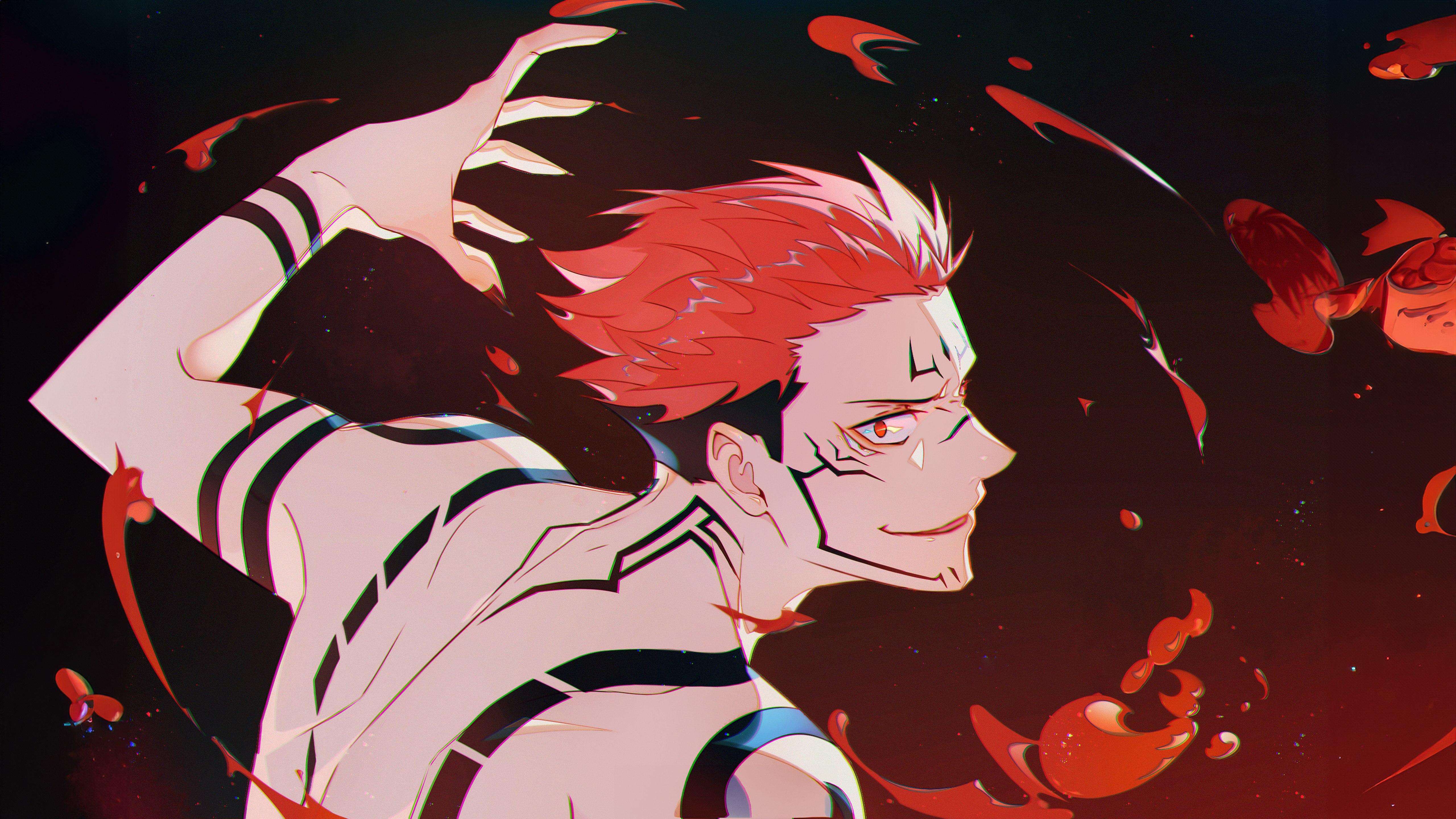 Sukuna, Estética naranja, Jujutsu Kaisen, 5K