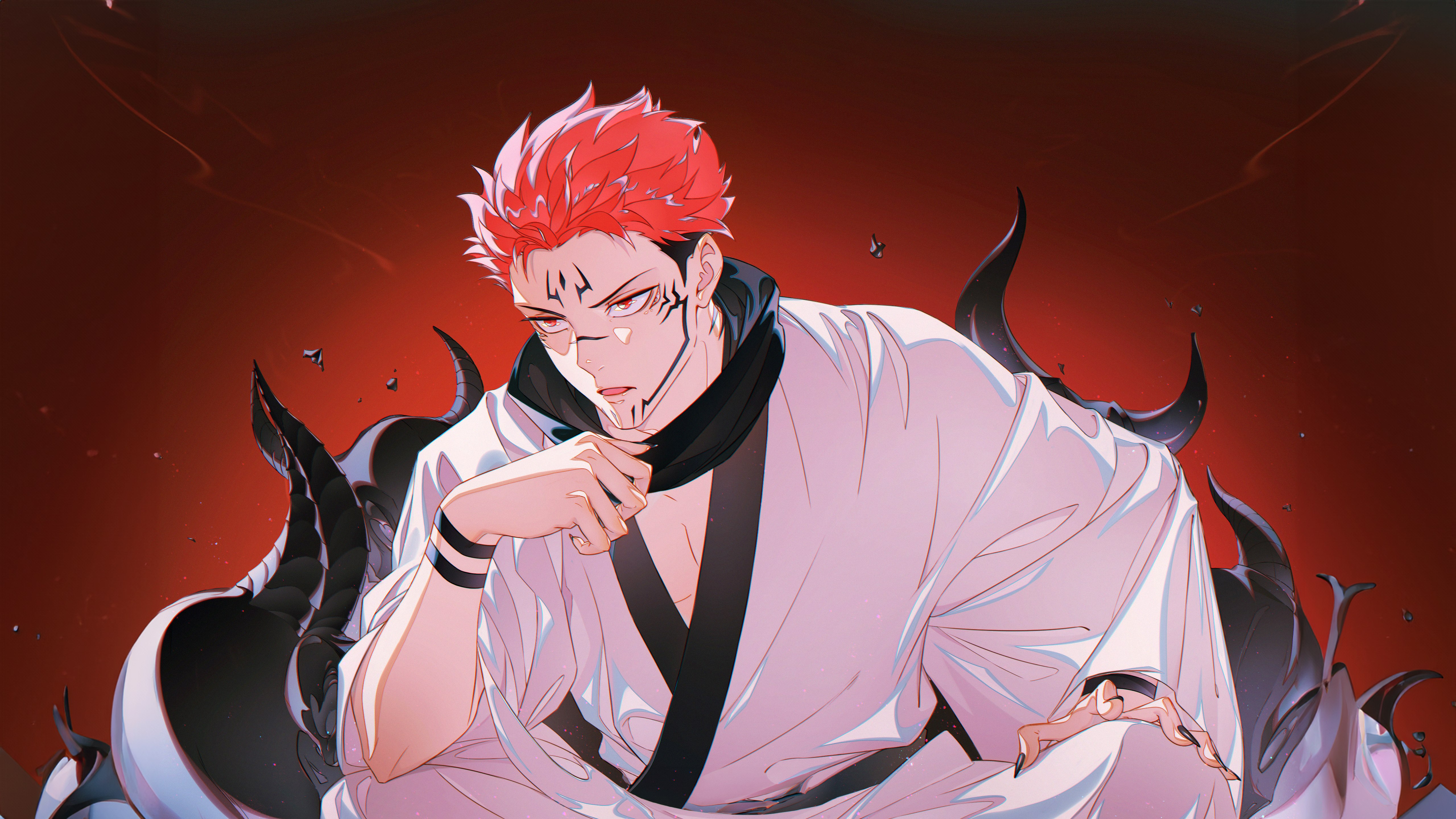 Sukuna, Fondo naranja, Jujutsu Kaisen, 5K