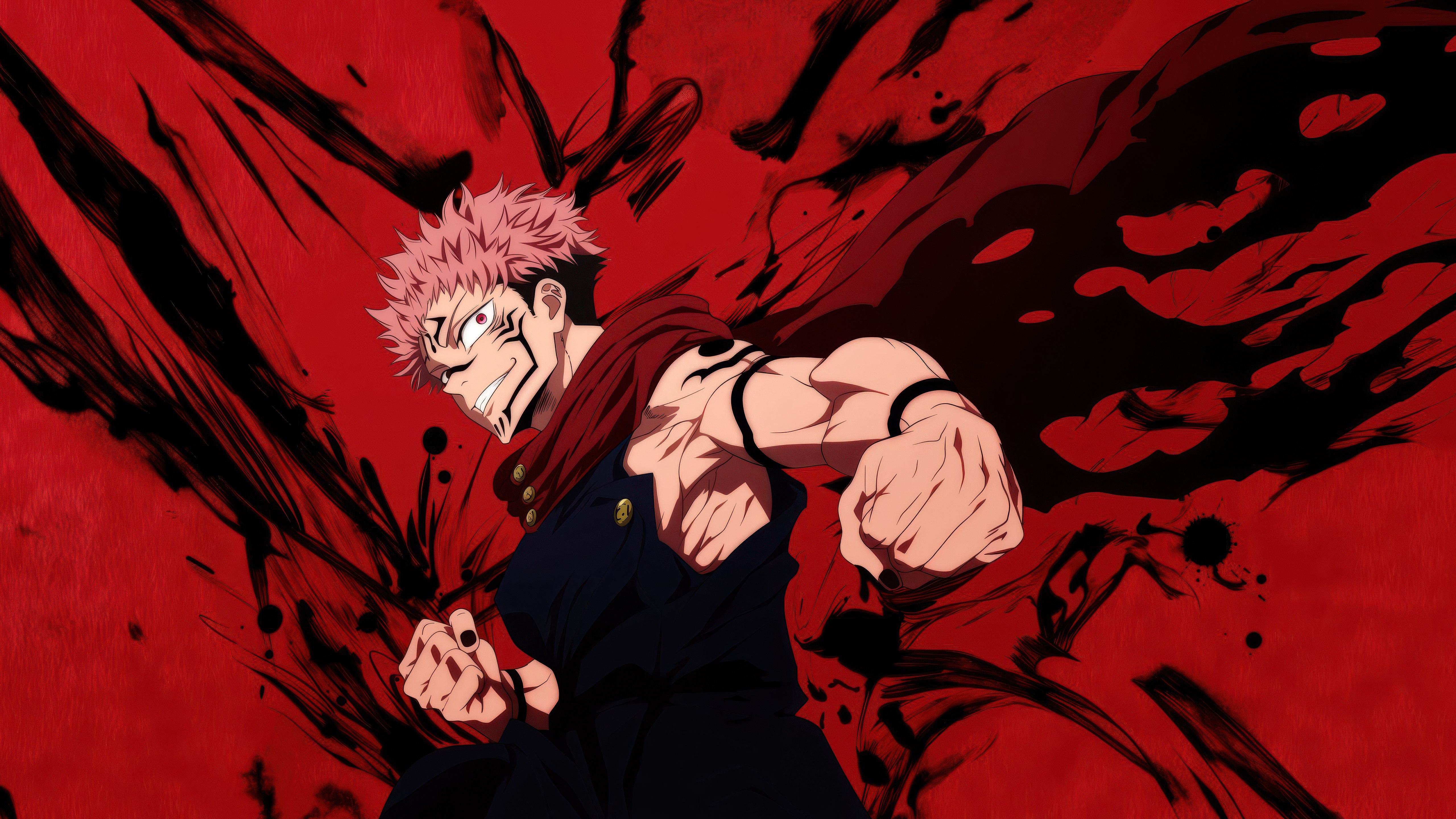 Sukuna, Fondo rojo, Jujutsu Kaisen, 5K