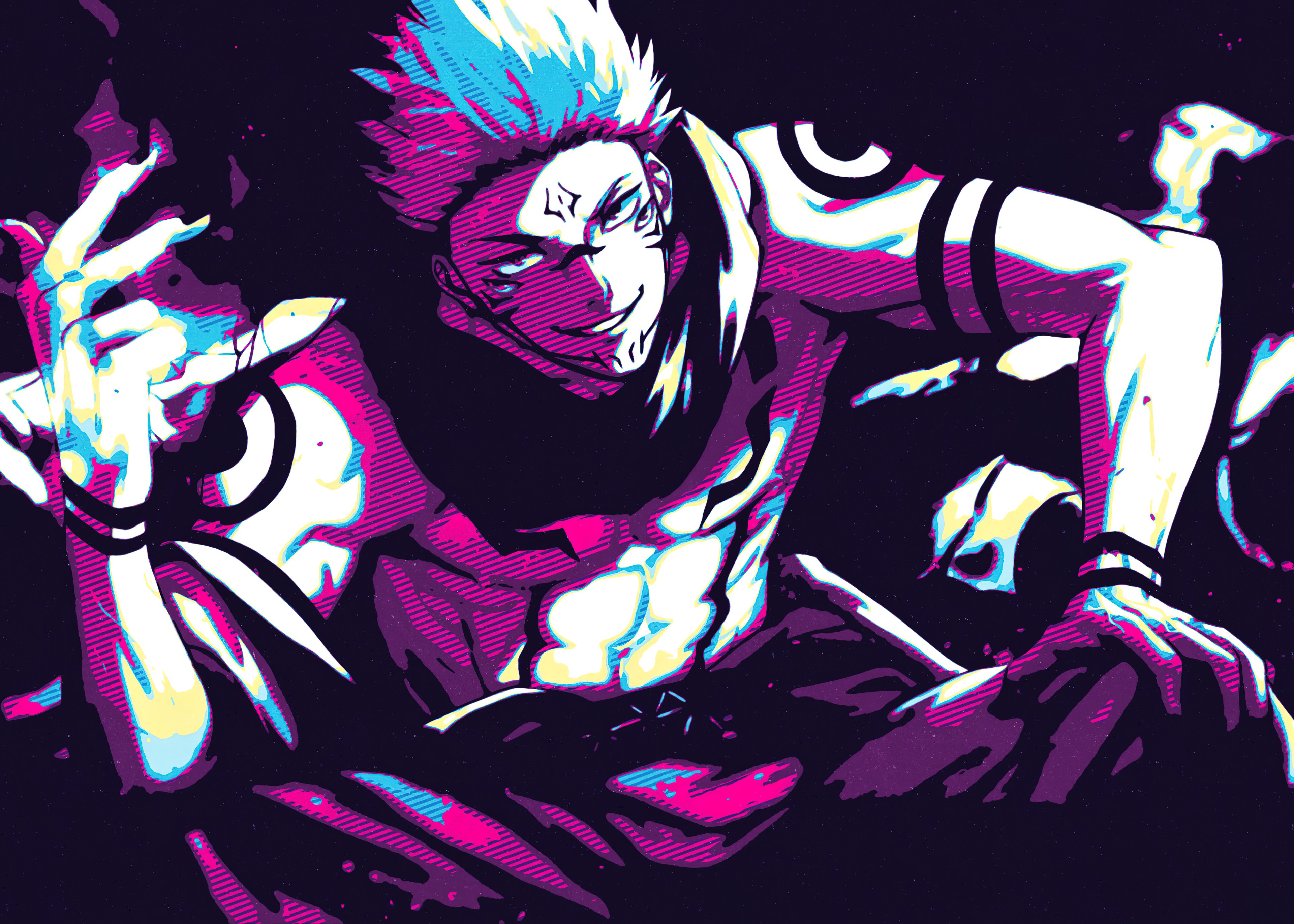 Sukuna, Ilustración artística, Jujutsu Kaisen, Pop Art