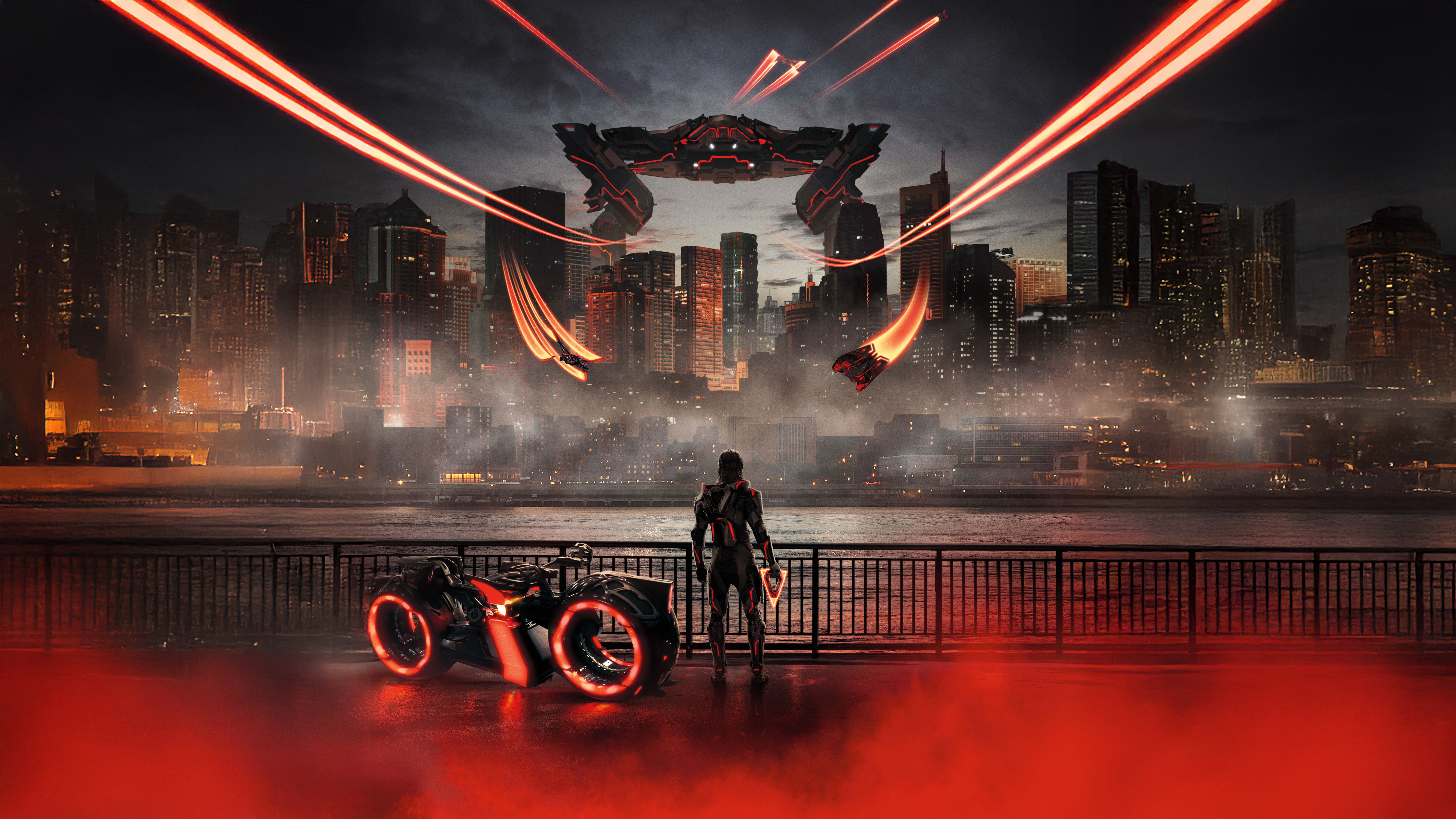 Tron: Ares, Futurista, Póster de la película, Películas de 2025, Películas de ciencia ficción, 5K, 8K