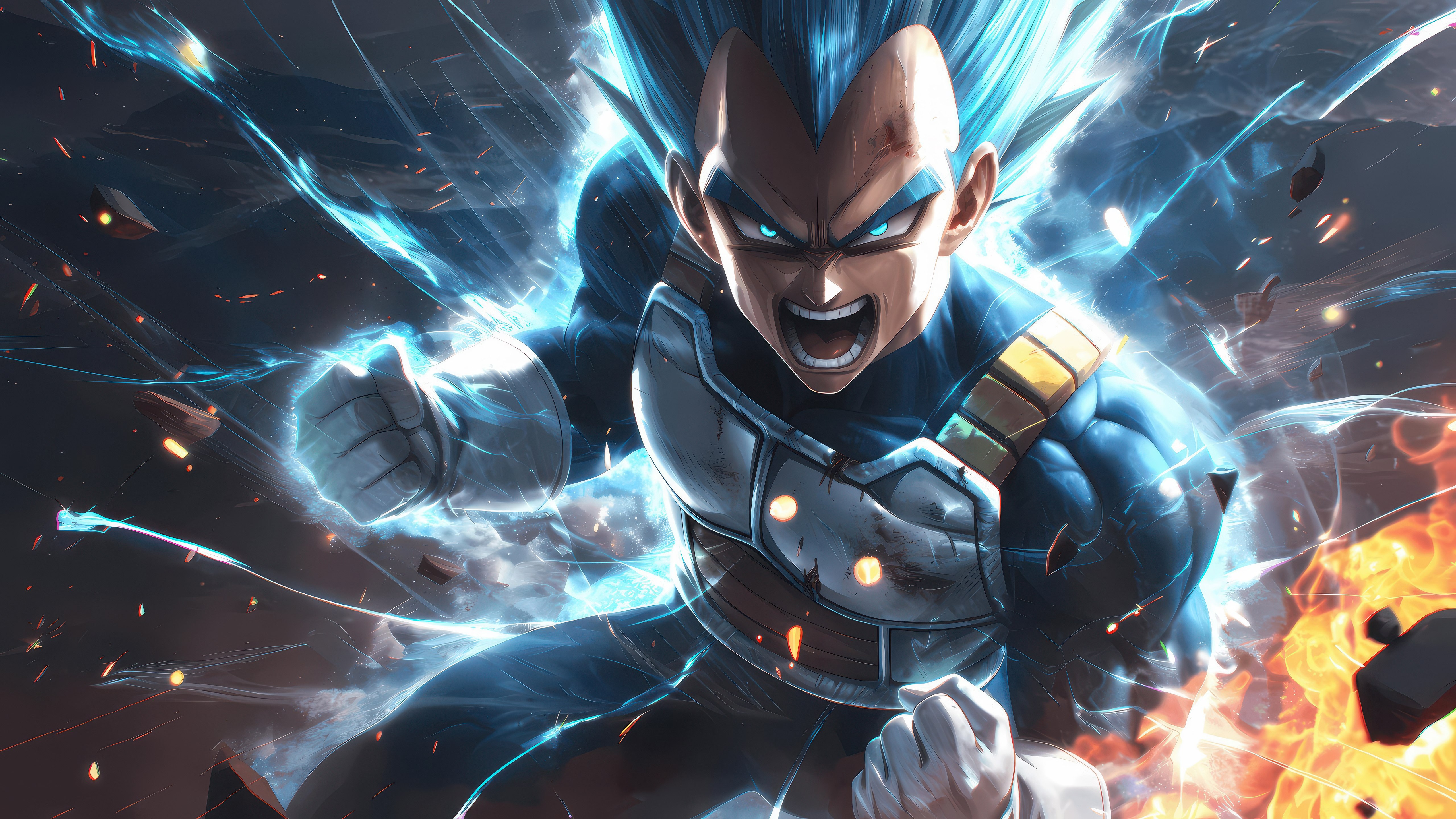 Vegeta, Enfadado, Dragon Ball, 5K, Arte con IA