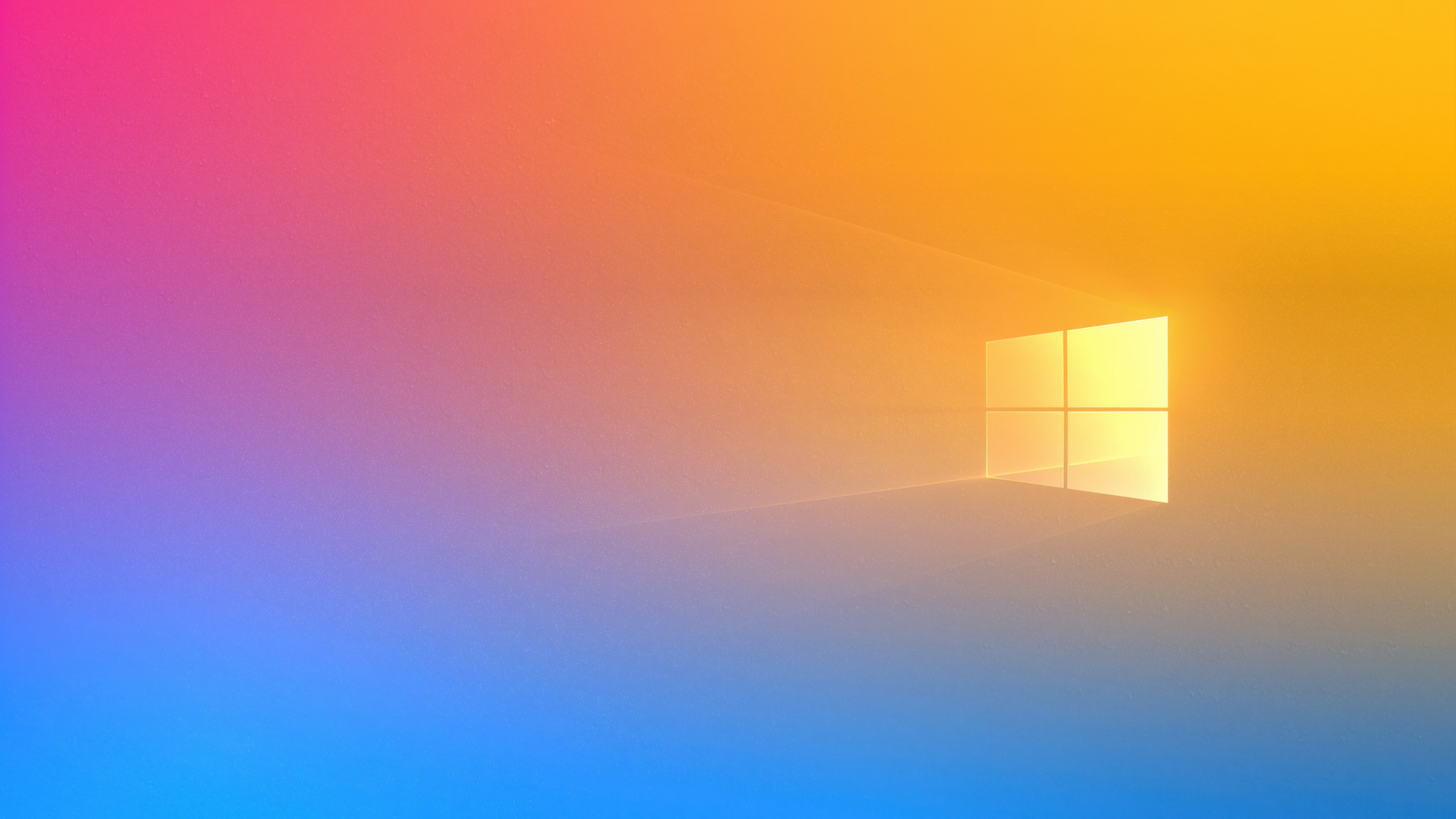 Windows 10, Degradado amarillo, Fondo degradado, Vibrante, 5K, Logo de Windows