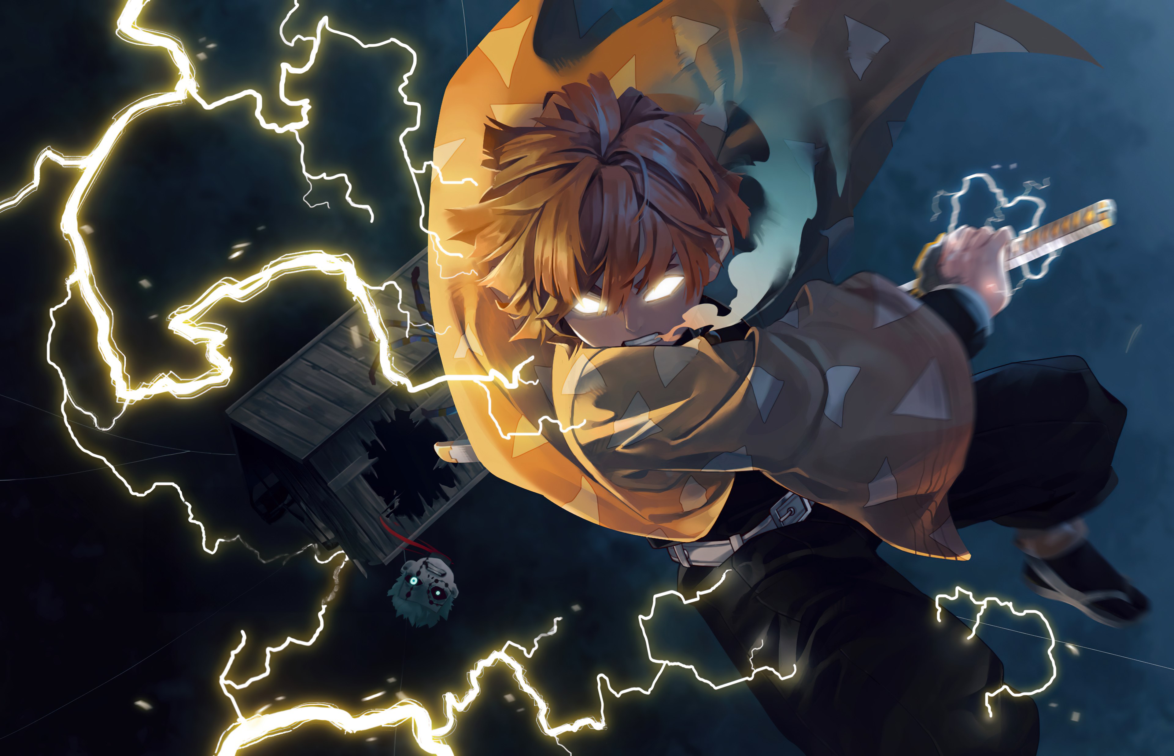 Zenitsu Agatsuma, Golpe de rayo, Demon Slayer: Kimetsu no Yaiba